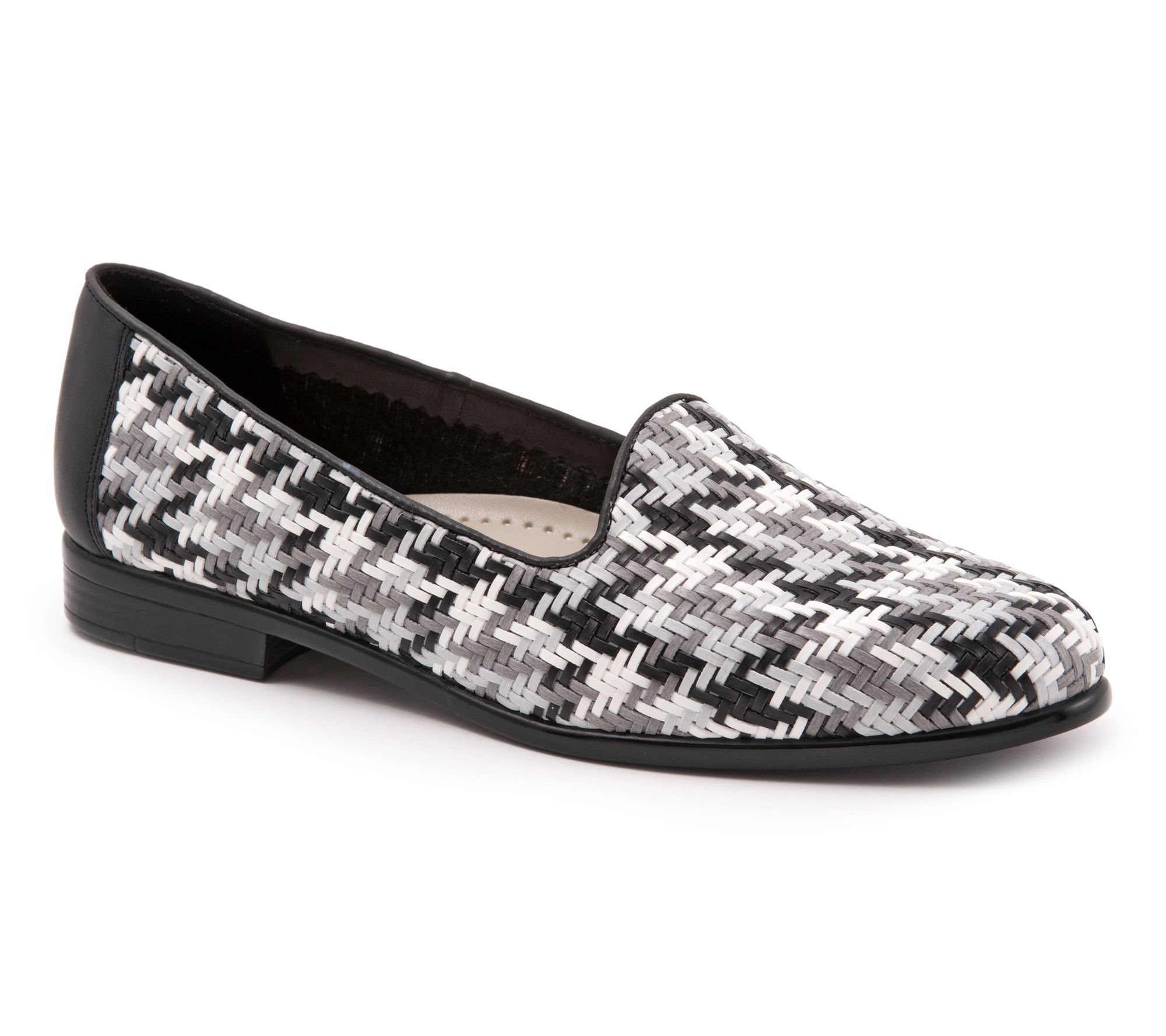 Trotters Liz Woven Leather Flat
