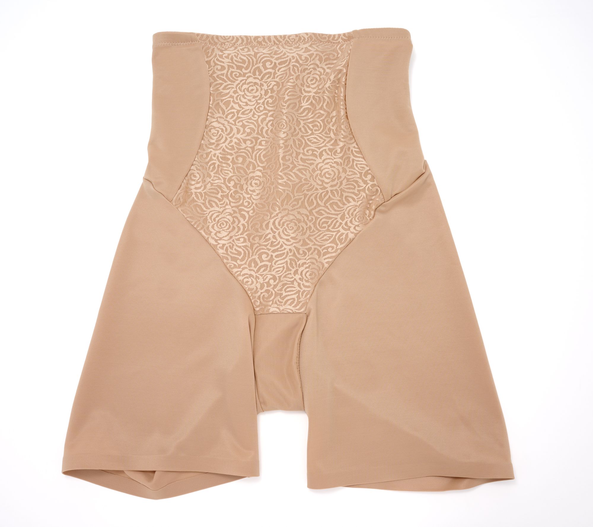 Breezies Wild Rose High Waisted Tummy Shaper Long Line Short