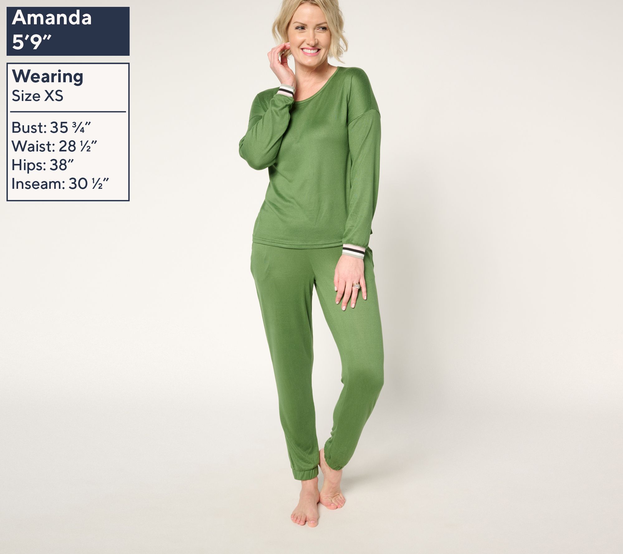 MUK LUKS Butterknit Crew Neck and Jogger Lounge Set - QVC.com