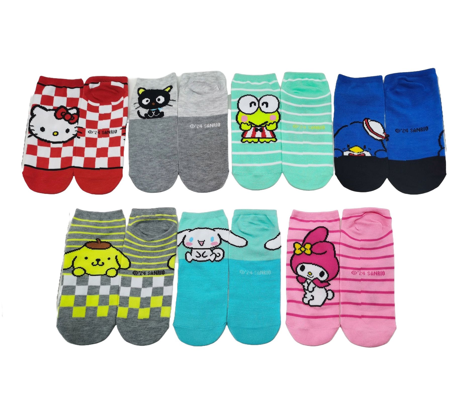 Hello Kitty Ladies' Gift Box No-Show Sock Set -7 Pairs