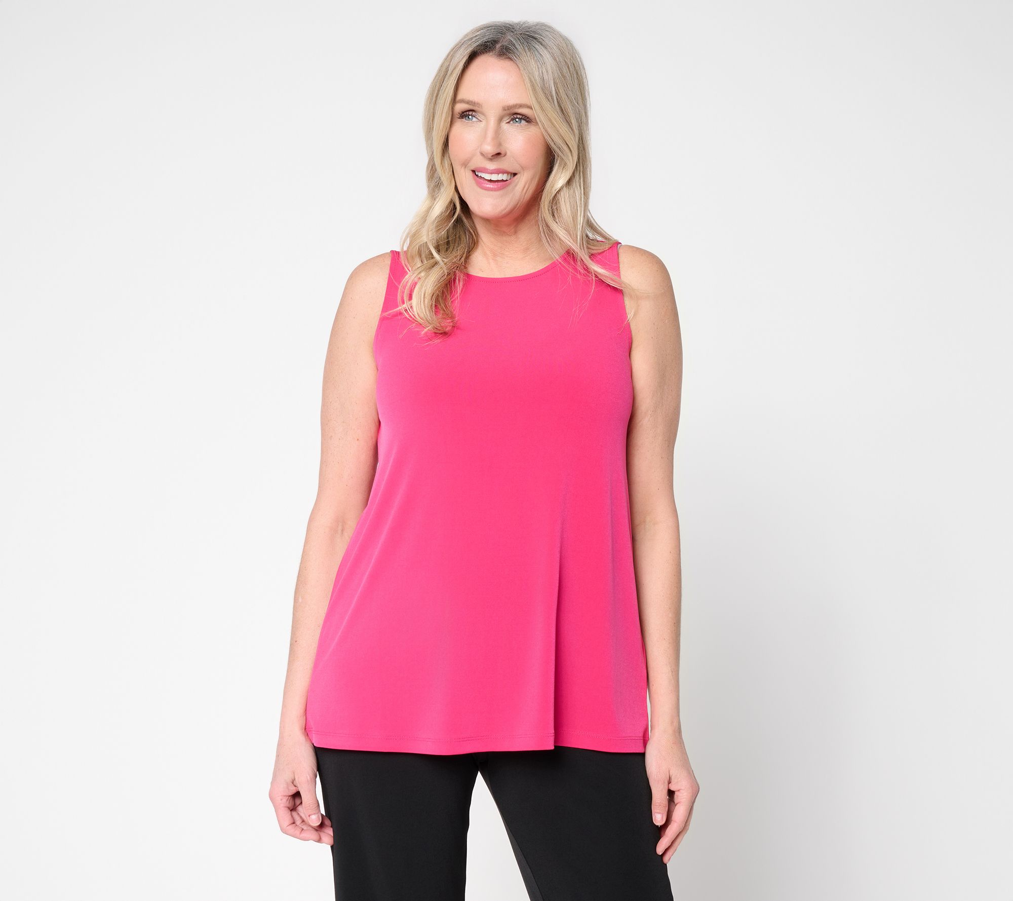 Susan Graver Modern Essentials Petite Liquid Knit A-Line Top