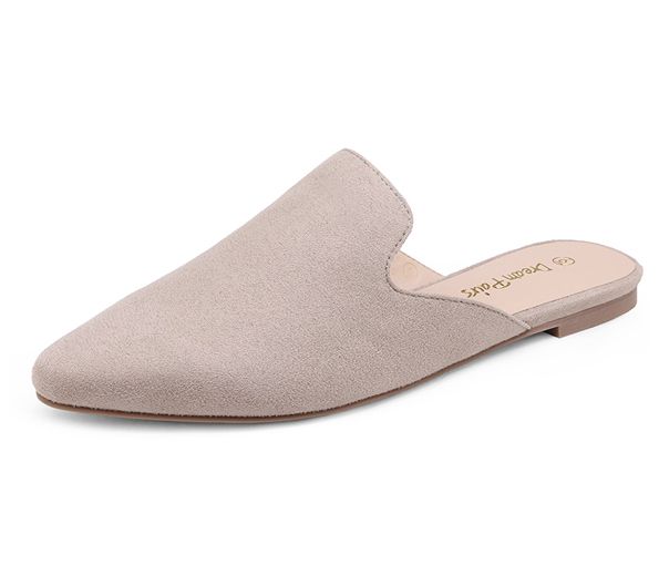 Dream Pairs Women's Slip On Kitten Heel Mules