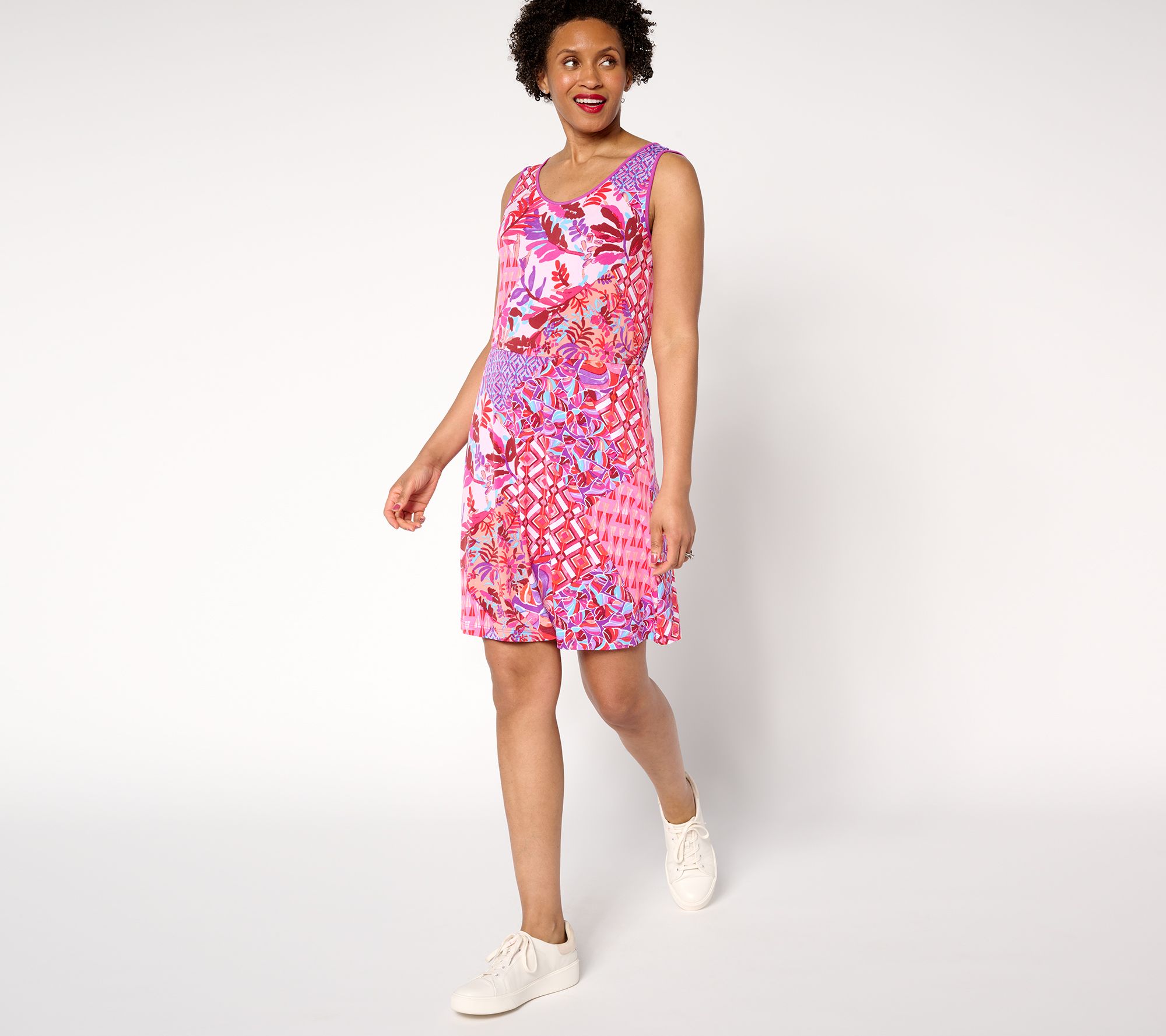 Susan Graver Courtside Social Petite Liquid Knit Skort Dress