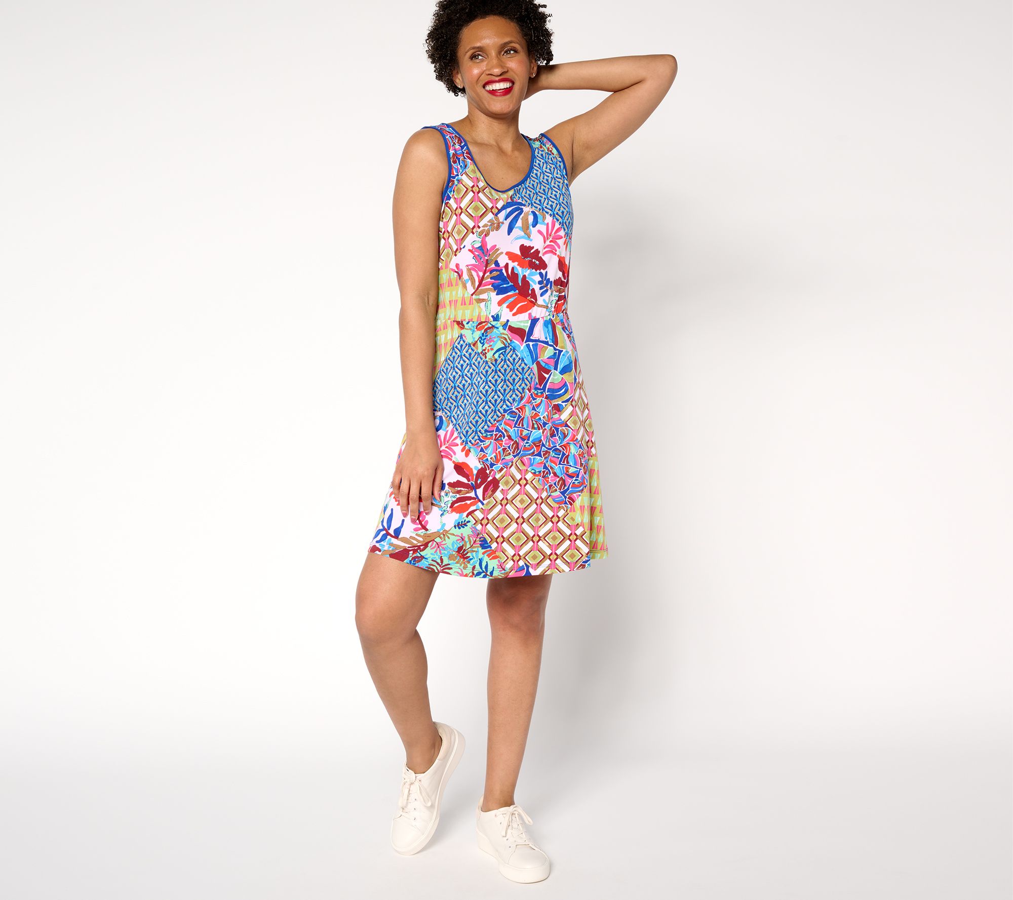 Susan Graver Courtside Social Petite Liquid Knit Skort Dress