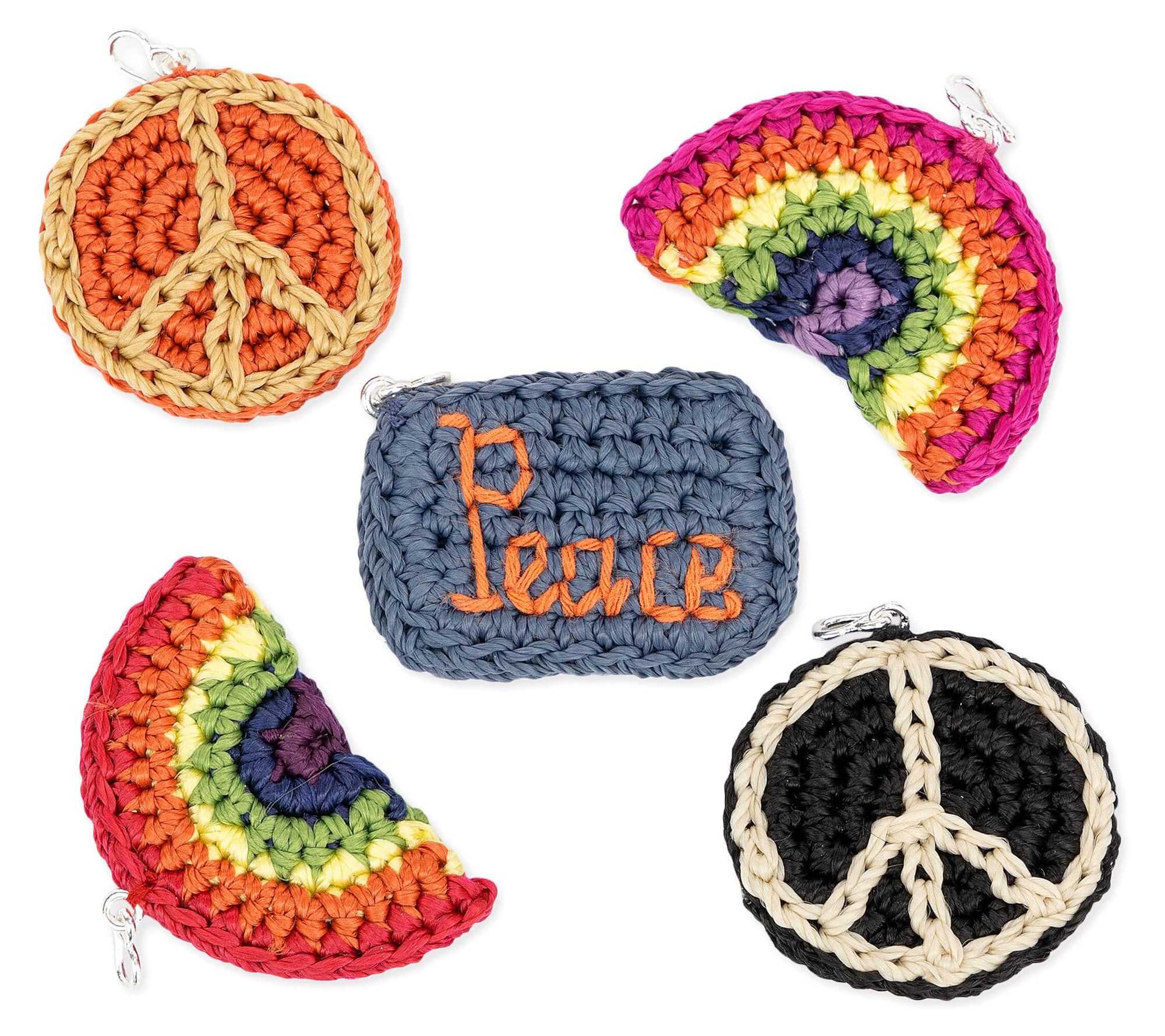 The Sak Crochet Small Set of 5 Bag Charms