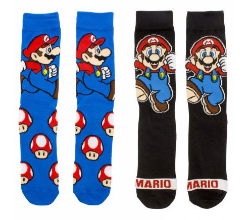Super Mario Men's Set of 2 Character Crew Socks