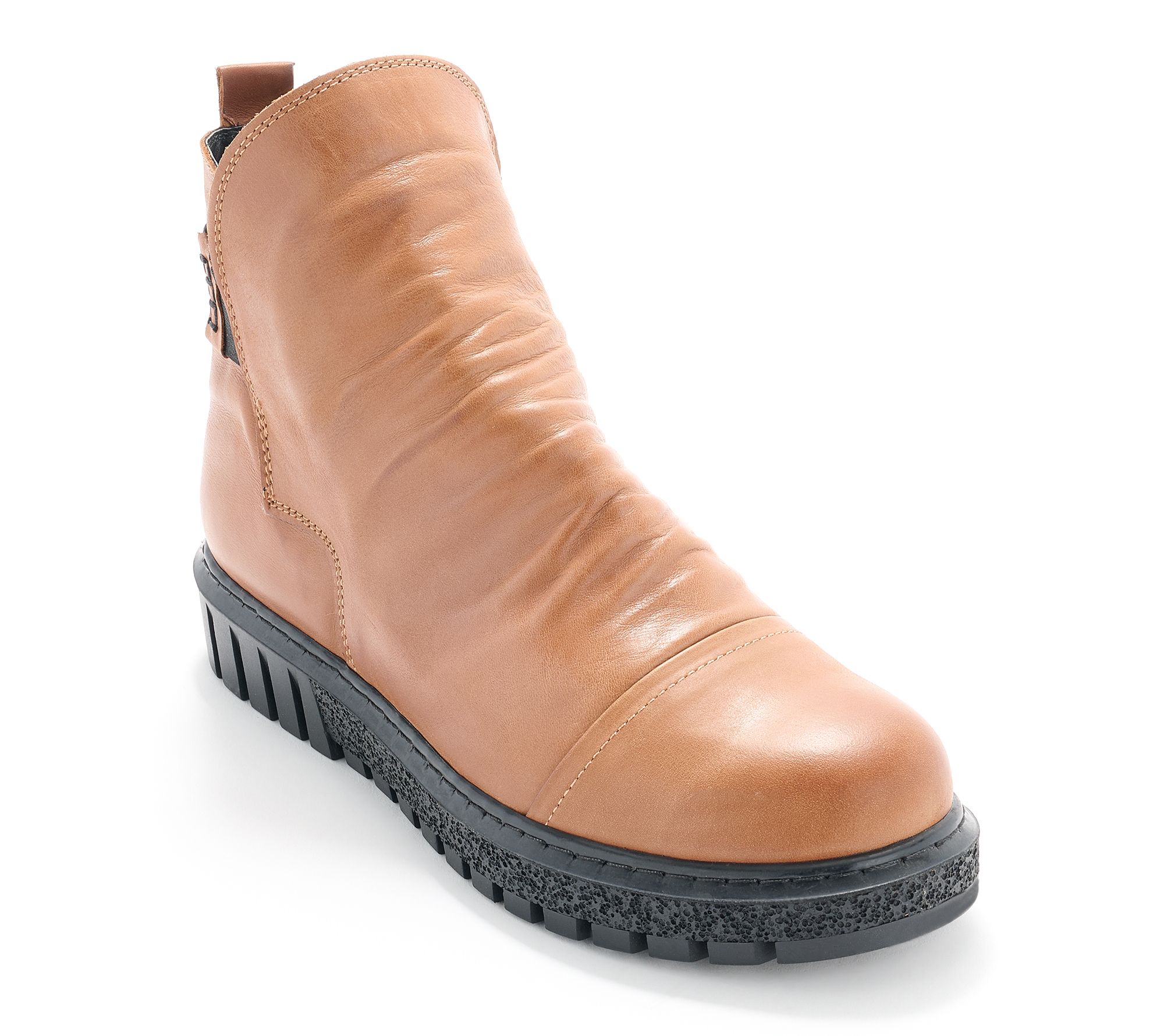 "As Is" Miz Mooz Leather Buckled Ankle Boots- Bea