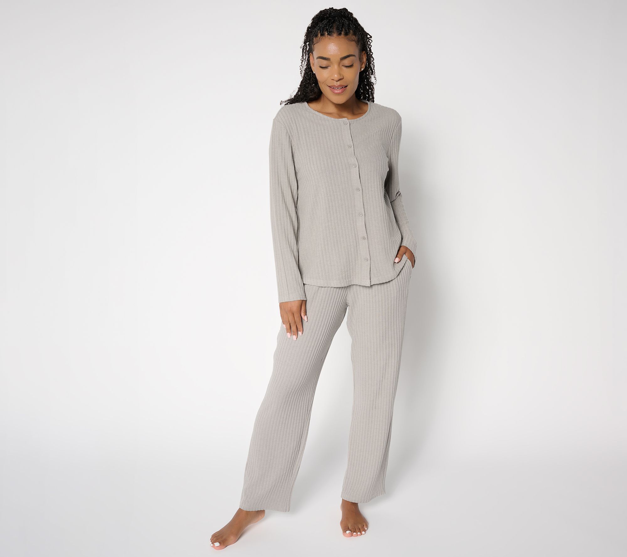 Berkshire Homewear Hacci Rib Button Front Lounge Set