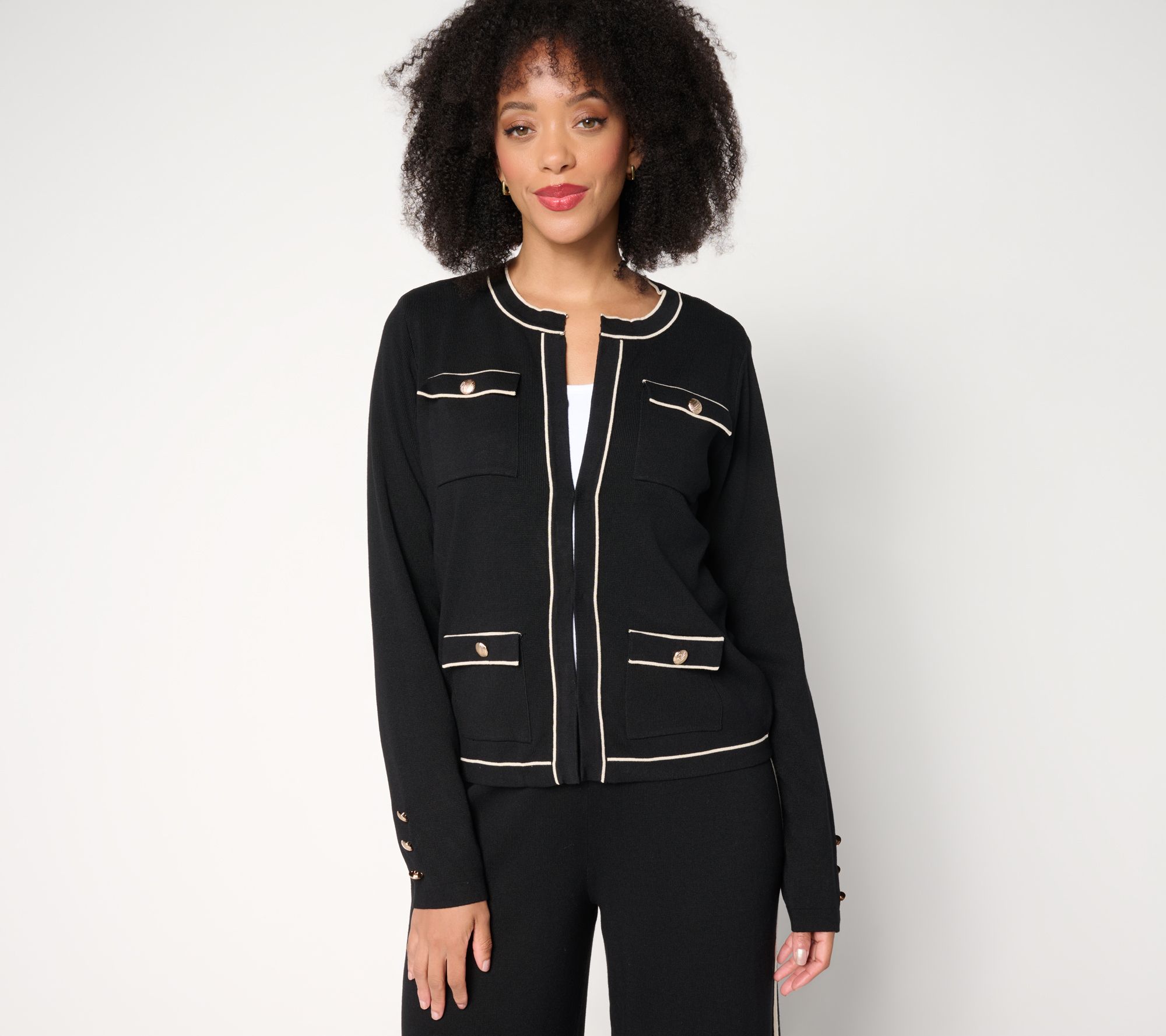 nicole by Nicole Miller Sweater Knit Jacket