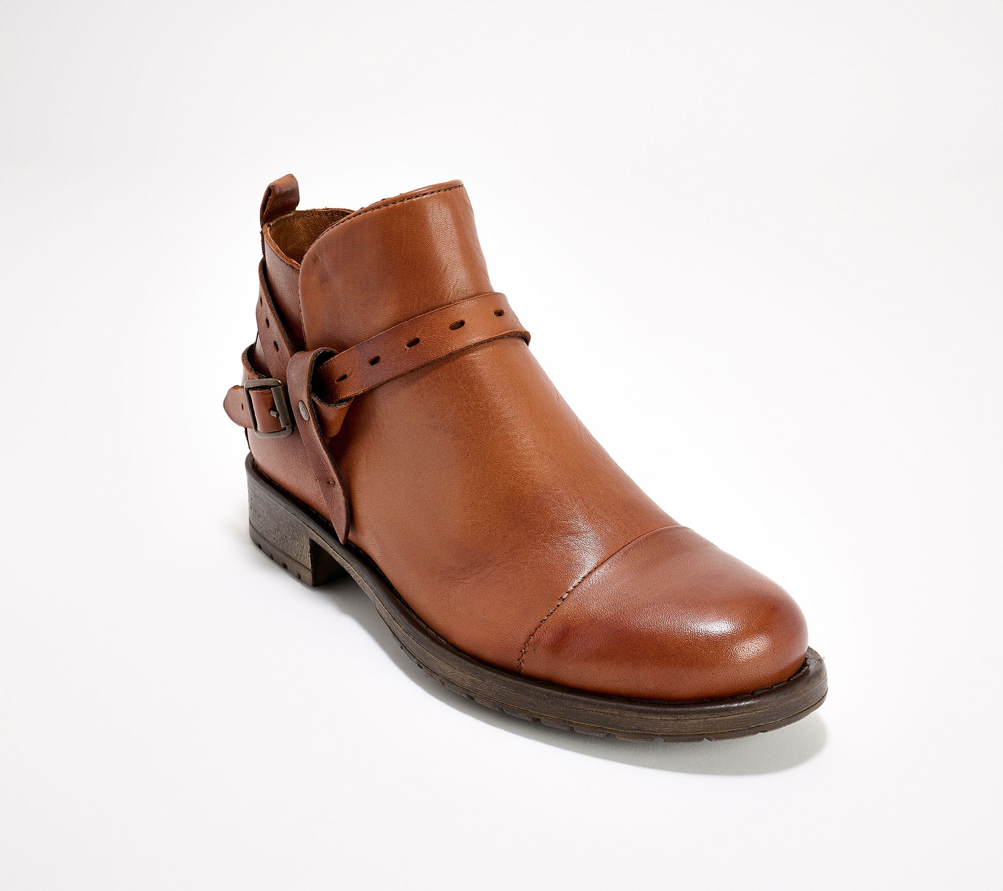  Miz Mooz Leather Buckled Ankle Boots - Provo