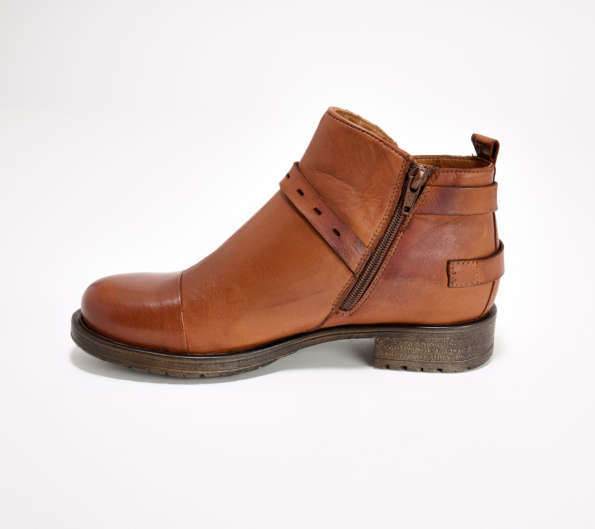 Miz Mooz Leather Buckled Ankle Boots - Provo - QVC.com