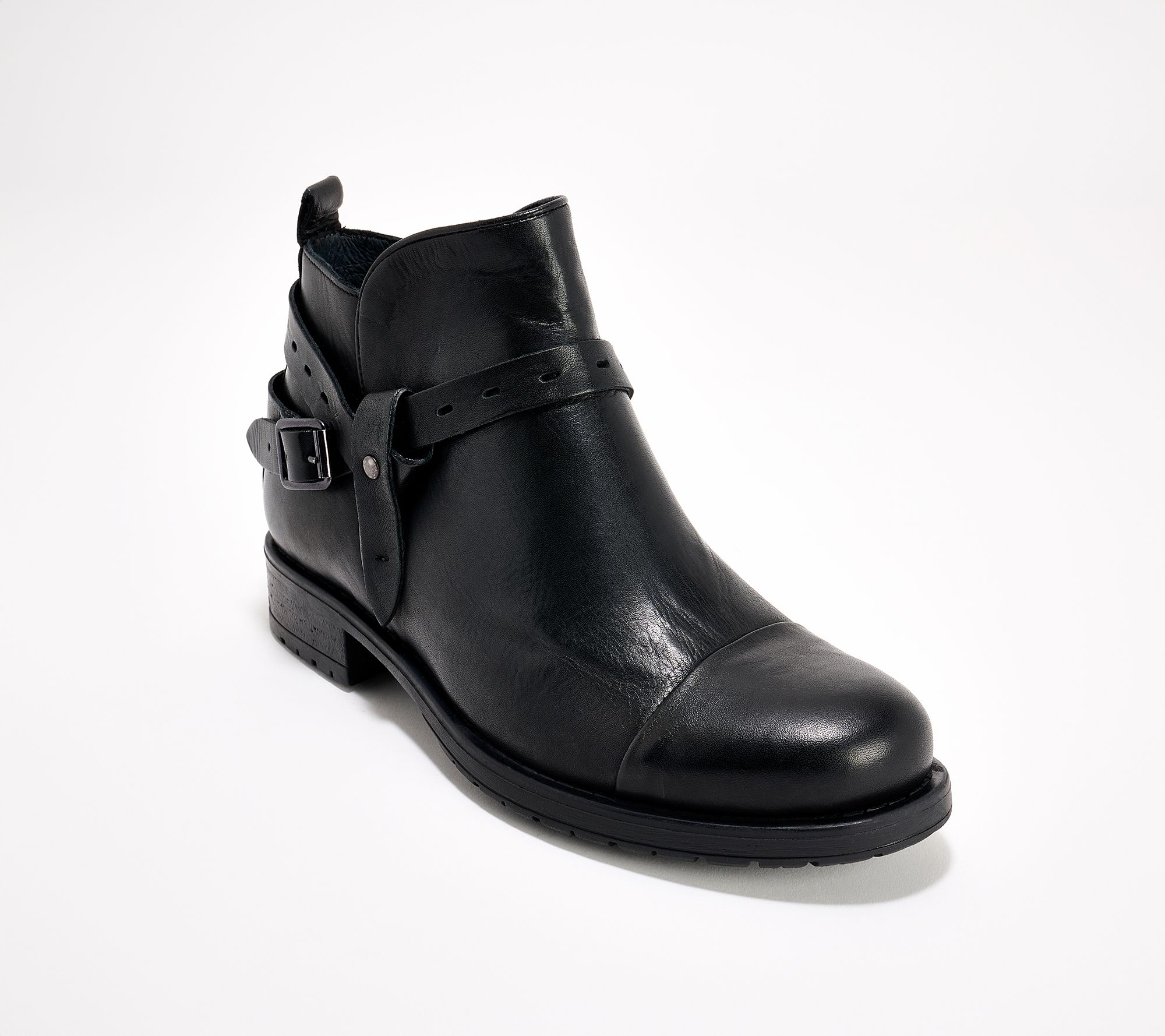 Miz Mooz Leather Buckled Ankle Boots - Provo