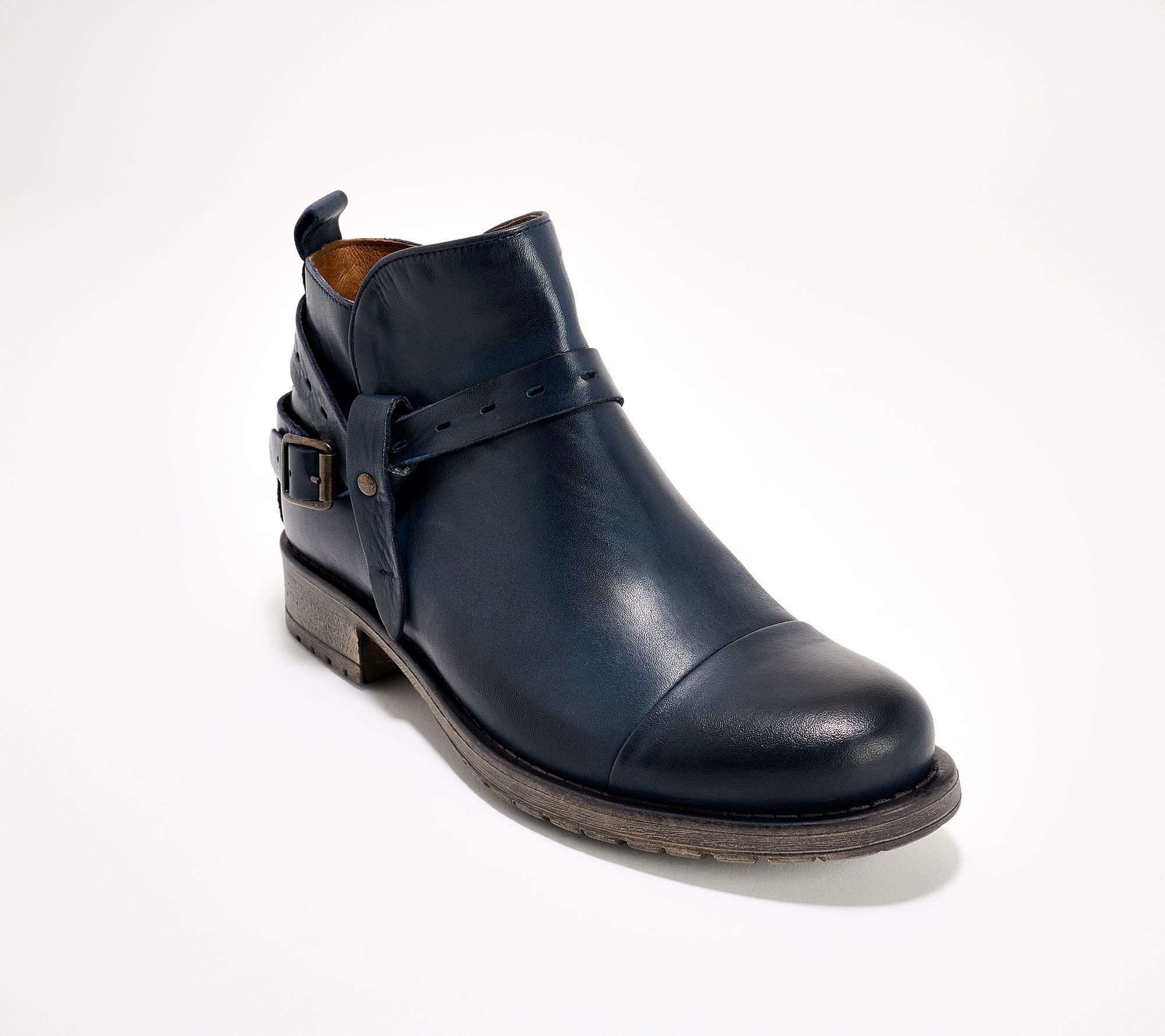 Miz Mooz Leather Buckled Ankle Boots - Provo