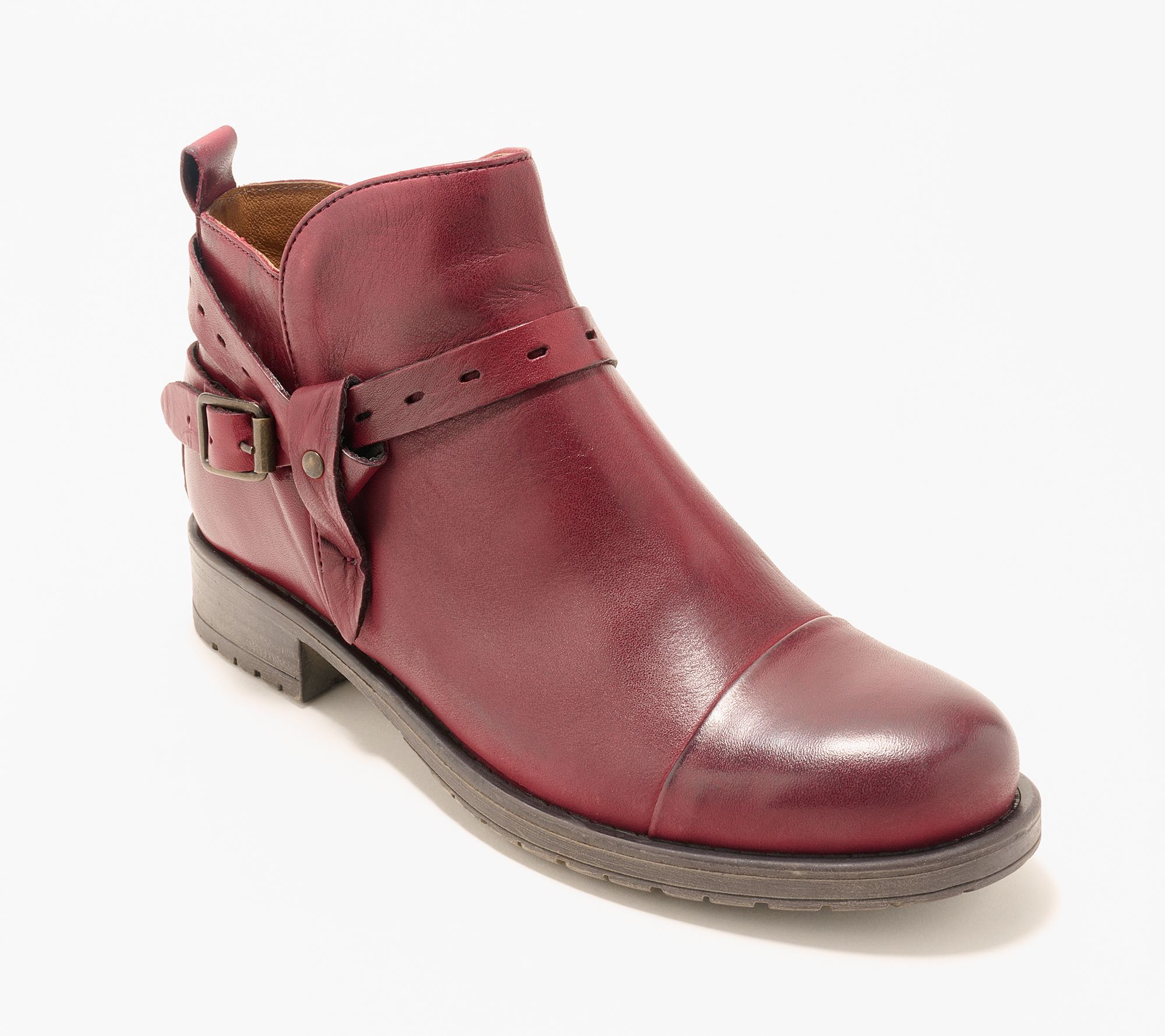 Miz Mooz Leather Buckled Ankle Boots - Provo
