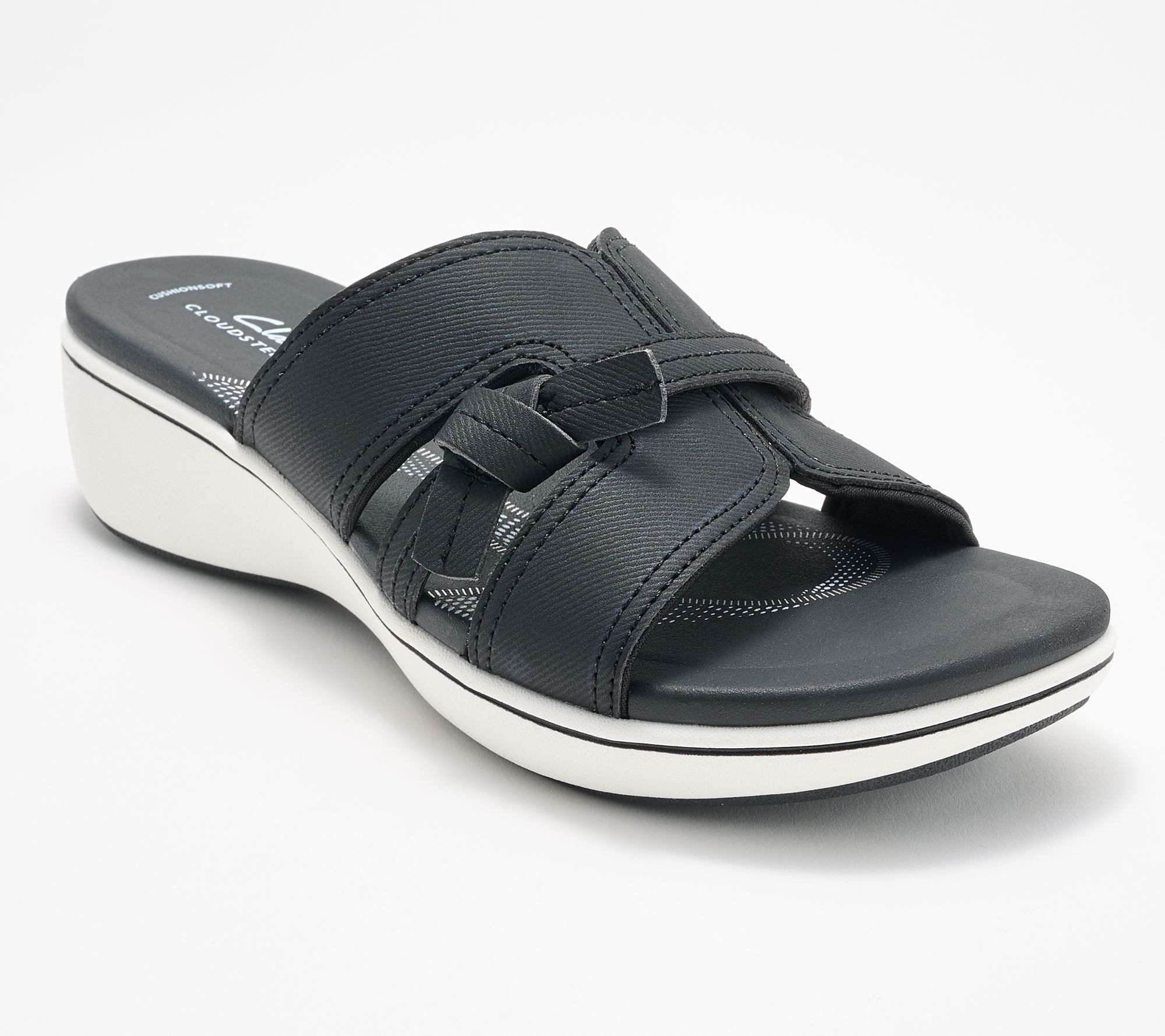 "As Is" Clarks Cloudsteppers Slide Sandals- BreezeRae Mia