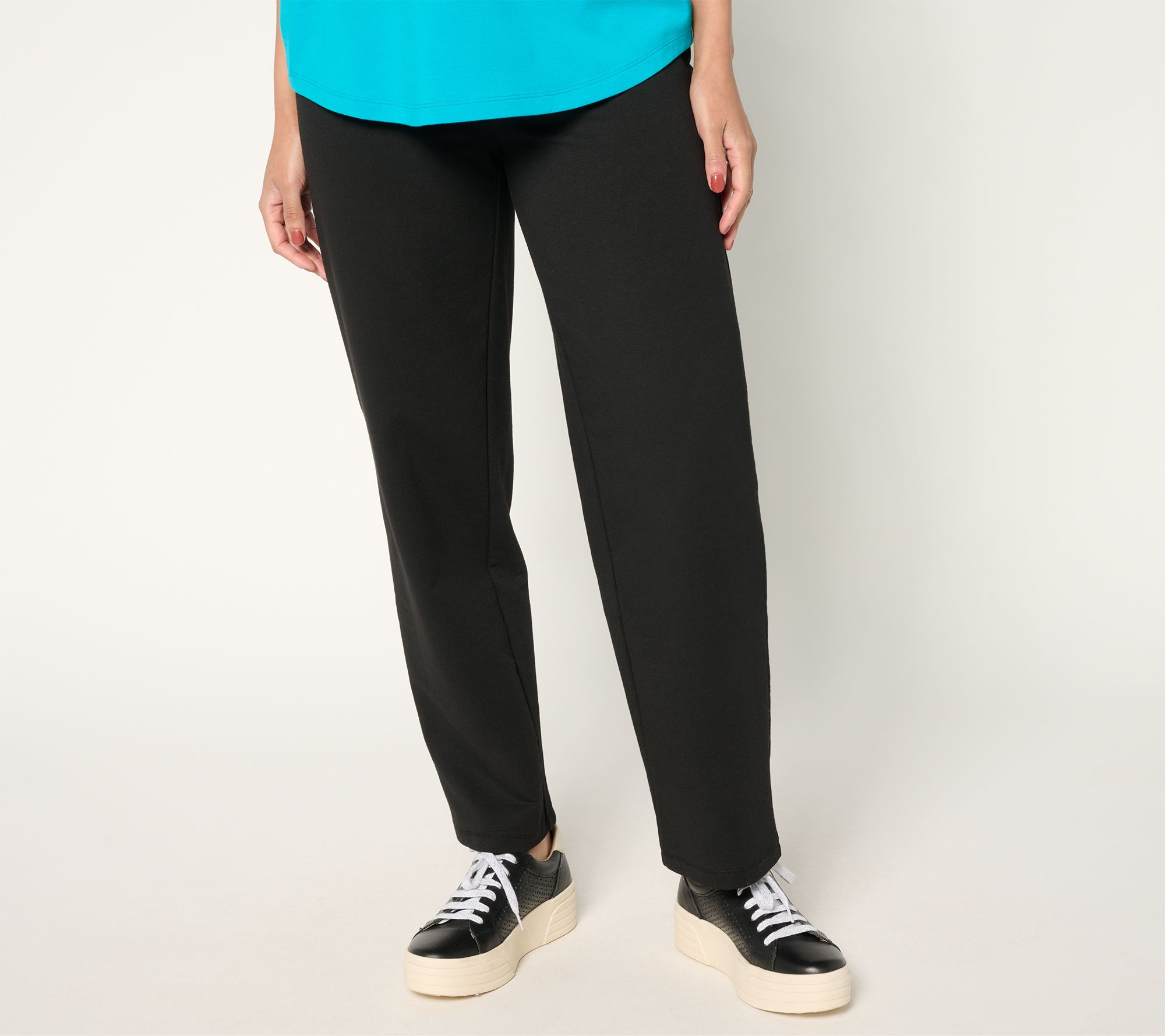 "As Is" Susan Graver Weekend Stretch Marina Knit Regular Ankle Pants