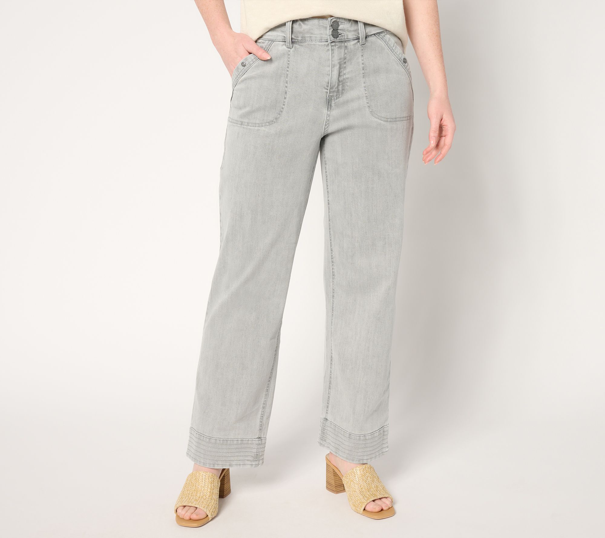 "As Is" Susan Graver Regular Ankle Length Trouser Jean