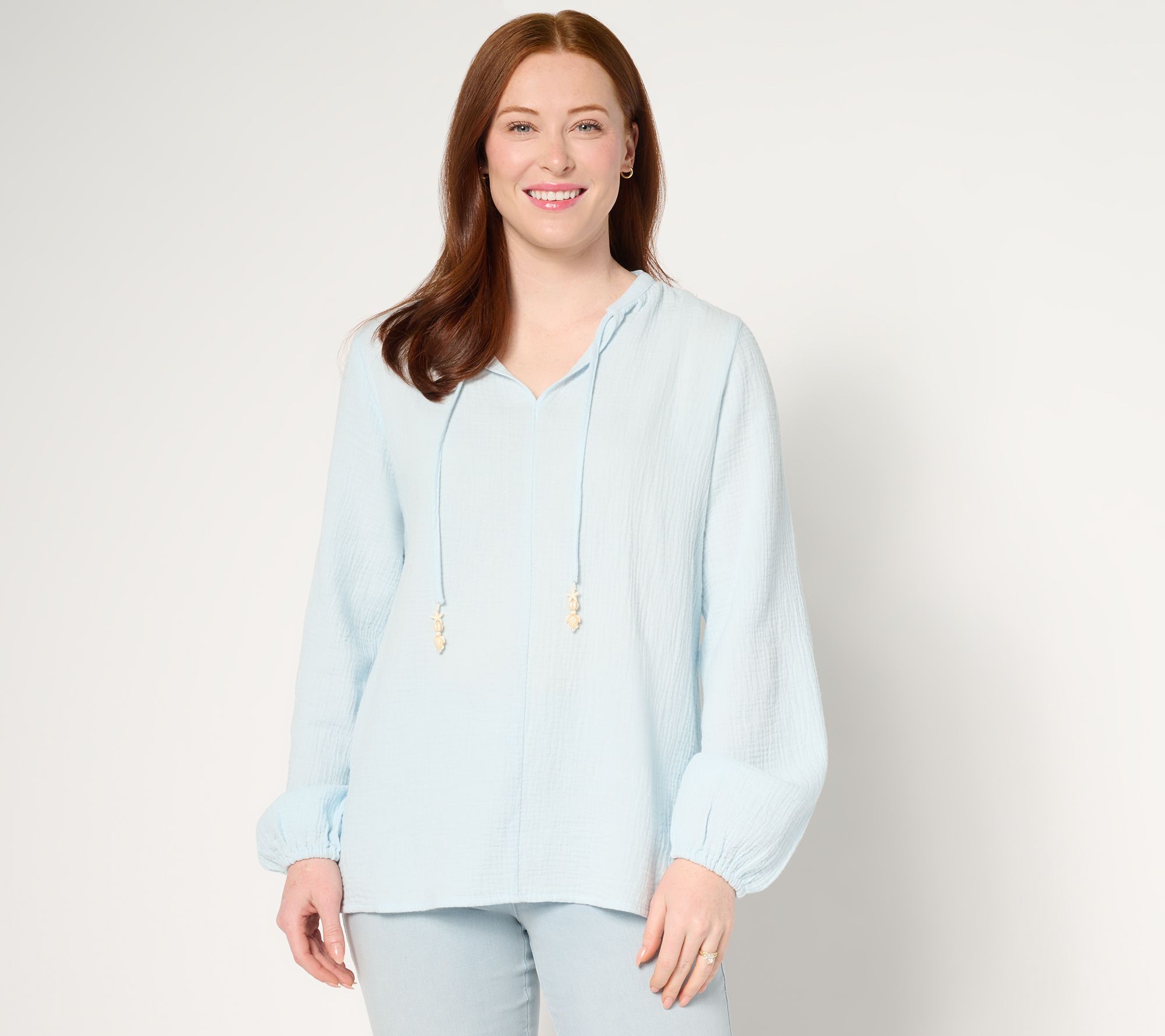 "As Is" Belle Beach by Kim Gravel Beach Club 100% Cotton Top