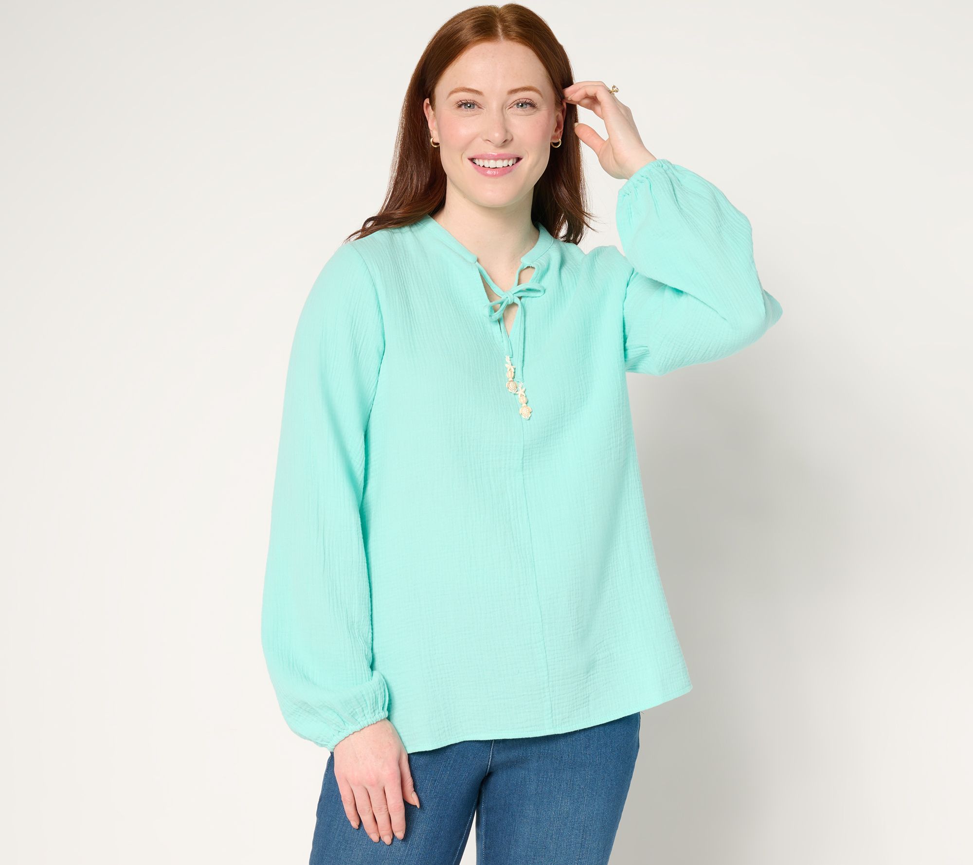 "As Is" Belle Beach by Kim Gravel Beach Club 100% Cotton Top