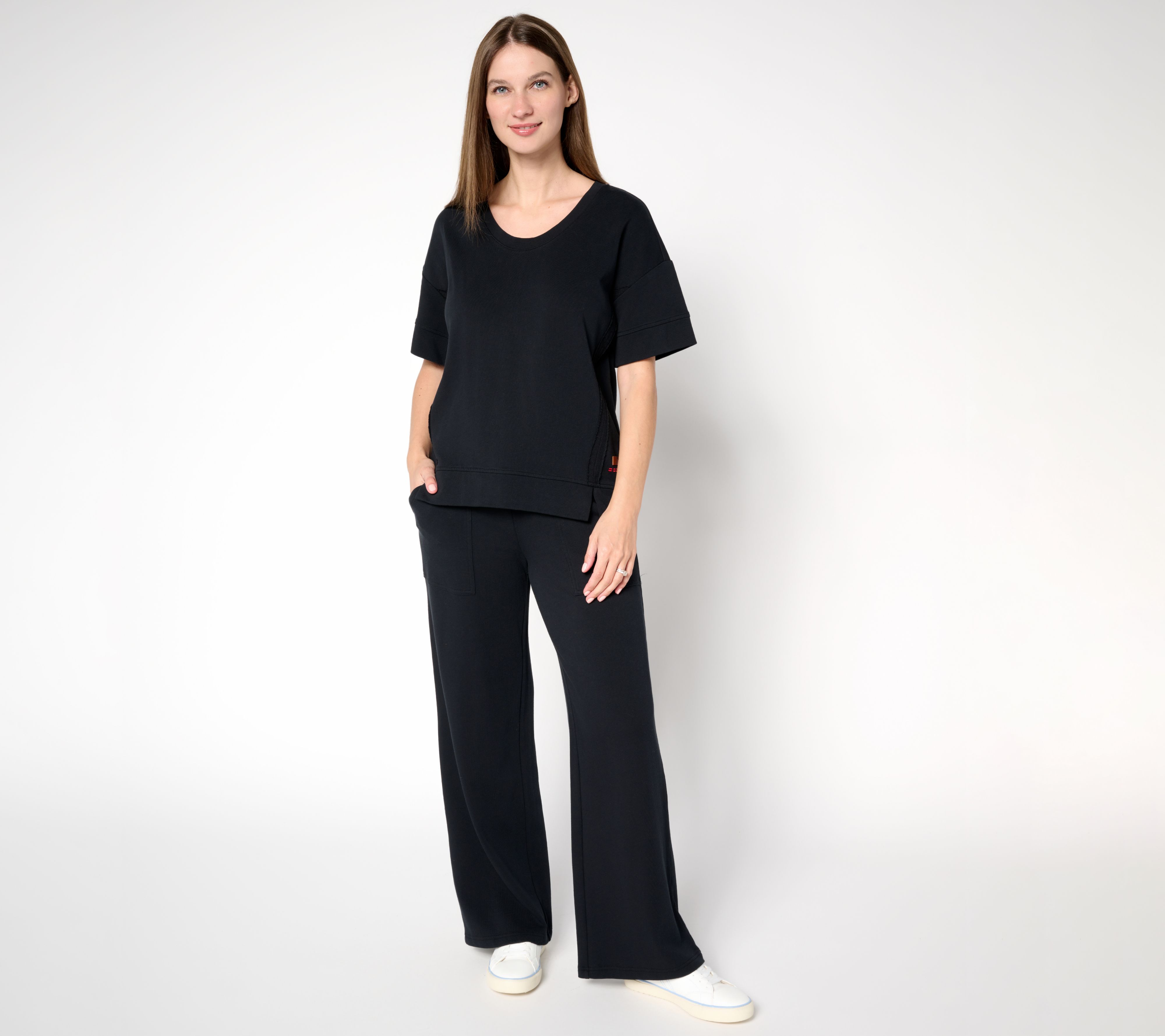 "As Is" Peace Love World Regular French Terry Pullover and Pant Set