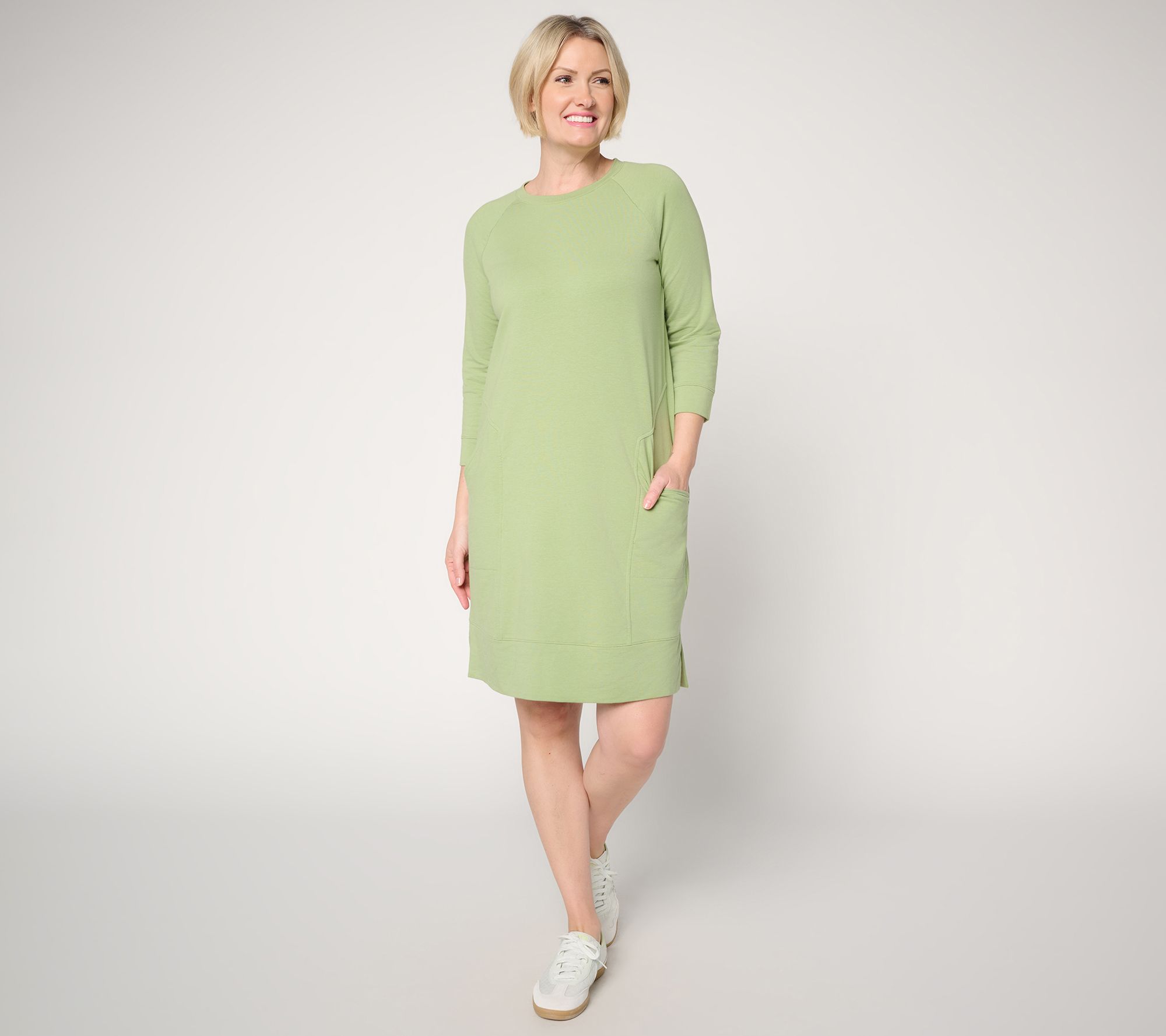 AnyBody Regular Cozy Knit French Terry Sneaker Dress