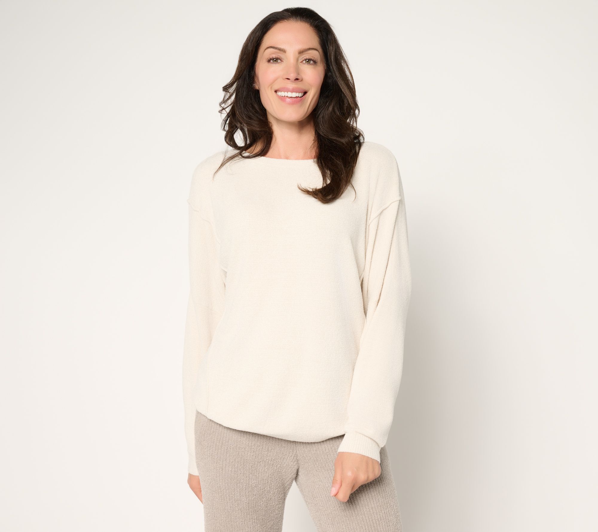 "As Is" Barefoot Dreams CozyChic Ultra Lite Boatneck Pullover
