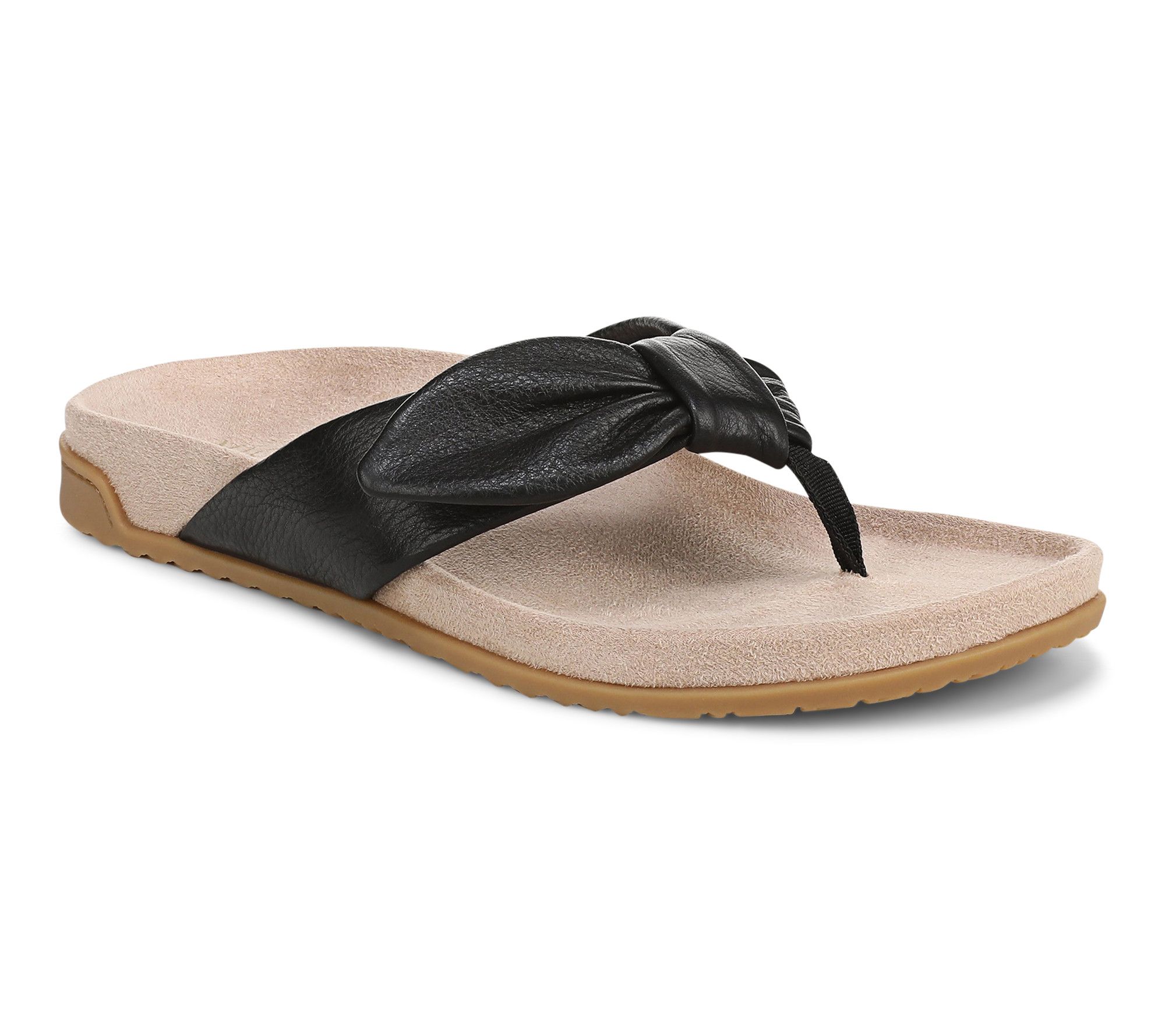Vionic Leather/Suede Thong Sandals - Eva