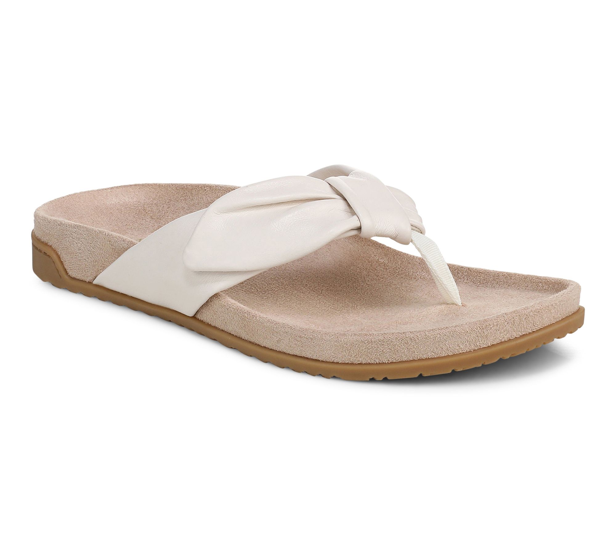 Vionic Leather/Suede Thong Sandals - Eva