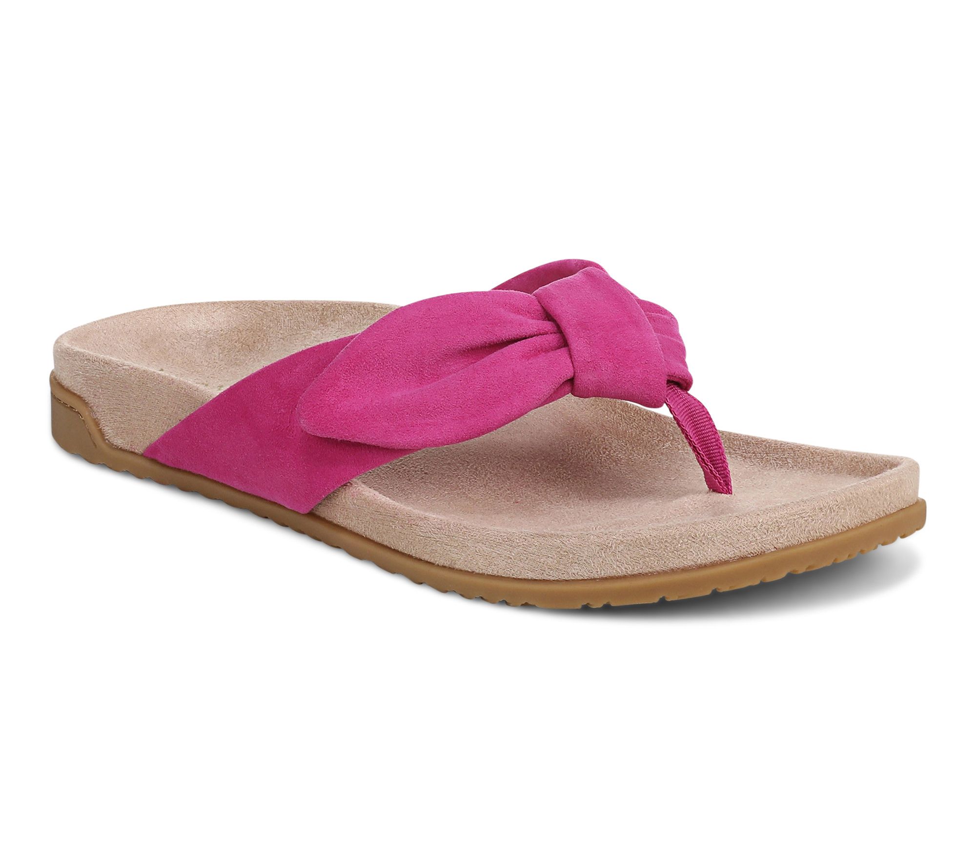 Vionic Leather/Suede Thong Sandals - Eva