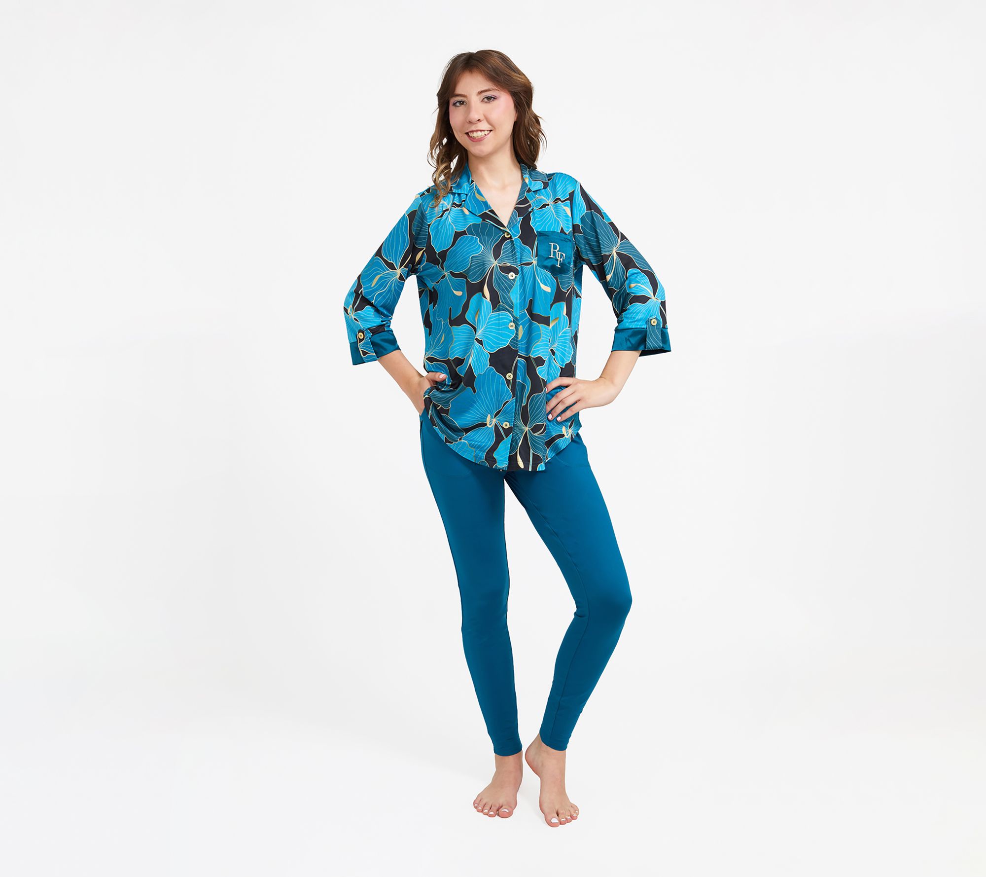 Randy Fenoli Sleepwear Shirt & Legging Lounge Set