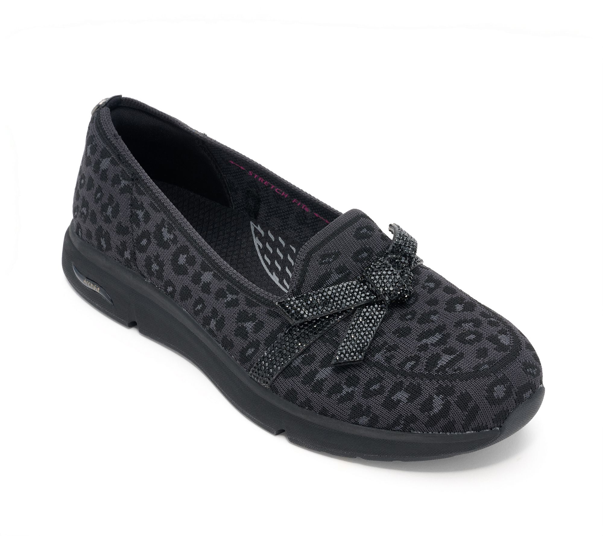 Martha Stewart X Skechers Arch Fit Sparkle Leopard Slip-Ons