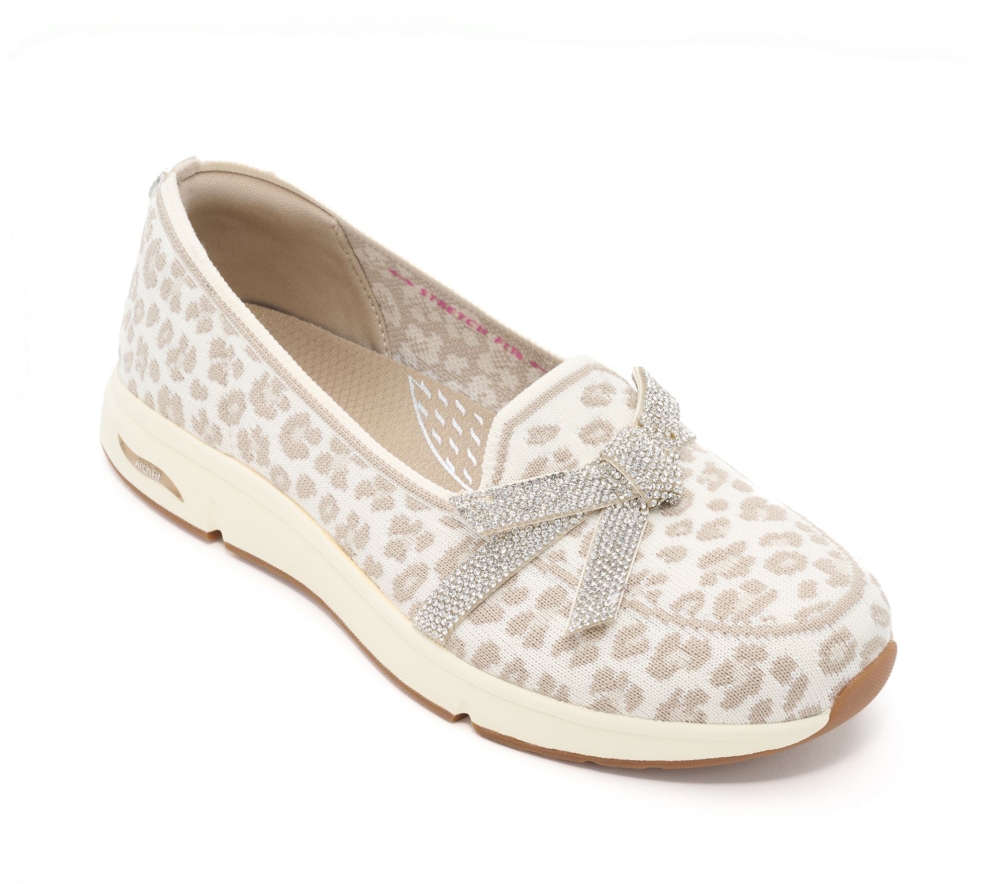 Martha Stewart x Skechers Arch Fit Sparkle Leopard Slip-Ons