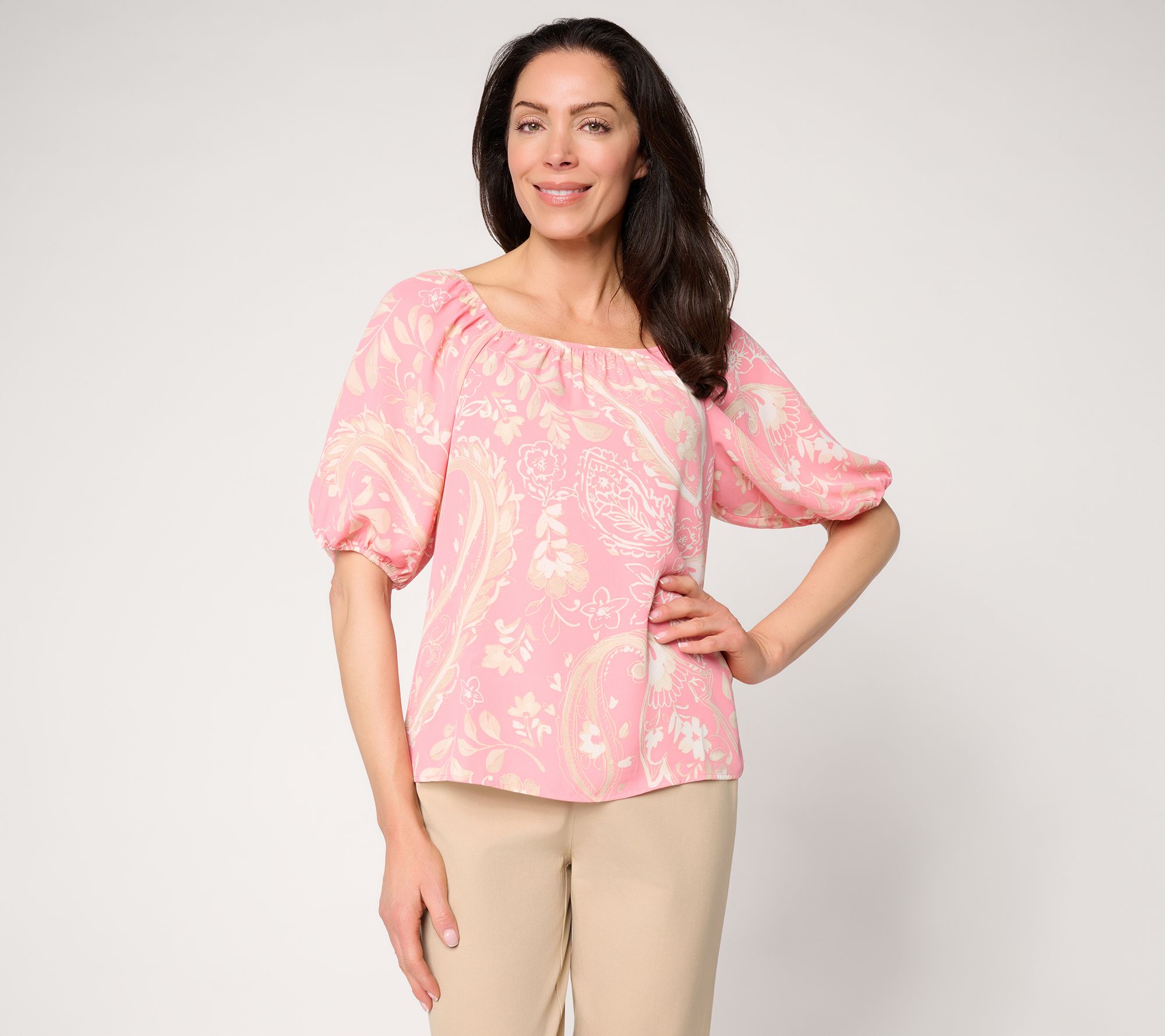 BEAUTIFUL by Lawrence Zarian Georgette Picture Perfect Paisley Blouse