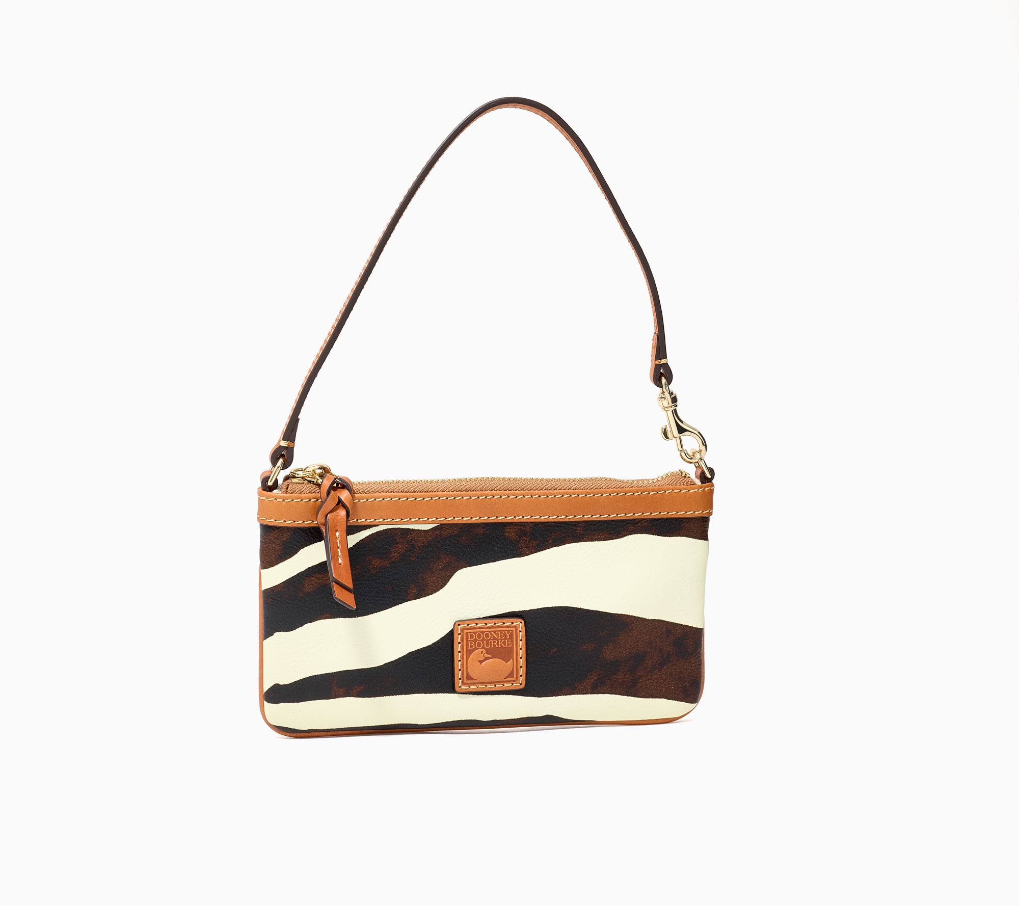 Dooney & Bourke Leather Zebra Large Slim Wristlet
