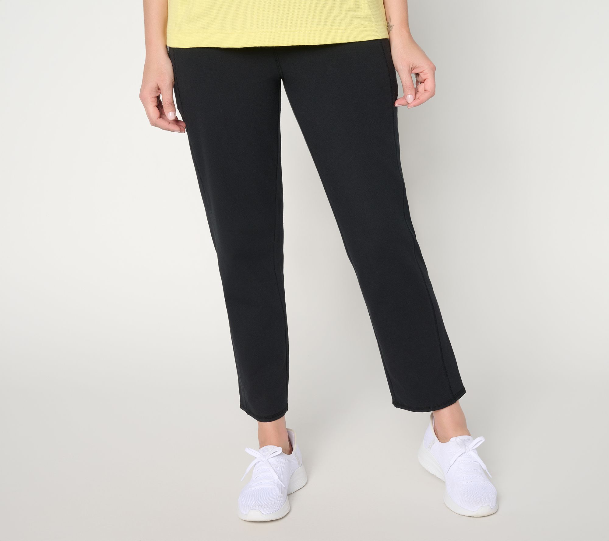 "As Is" Denim & Co. Active Reg Duo Stretch Straight Leg Ankle Pants