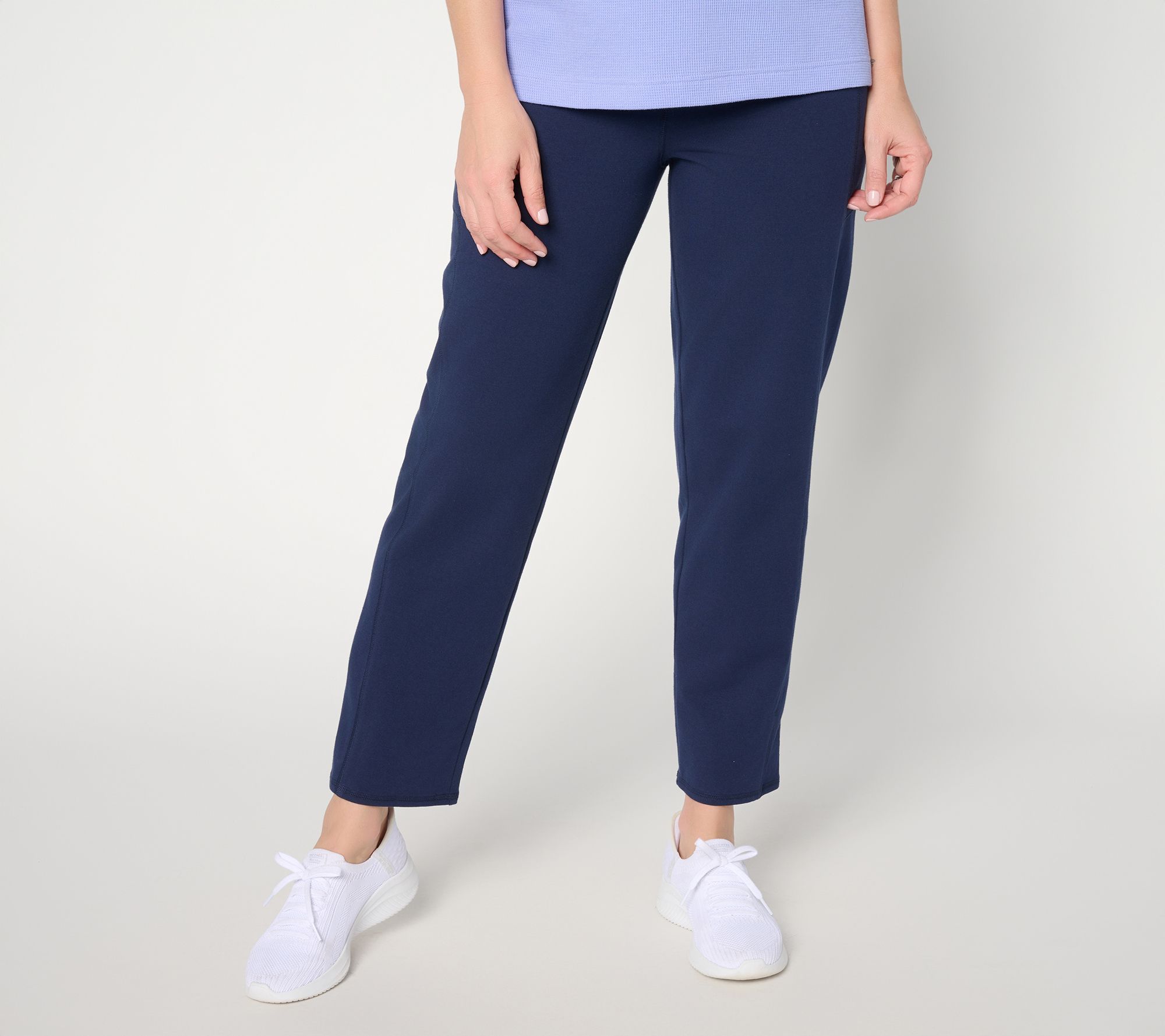 "As Is" Denim & Co. Active Reg Duo Stretch Straight Leg Ankle Pants