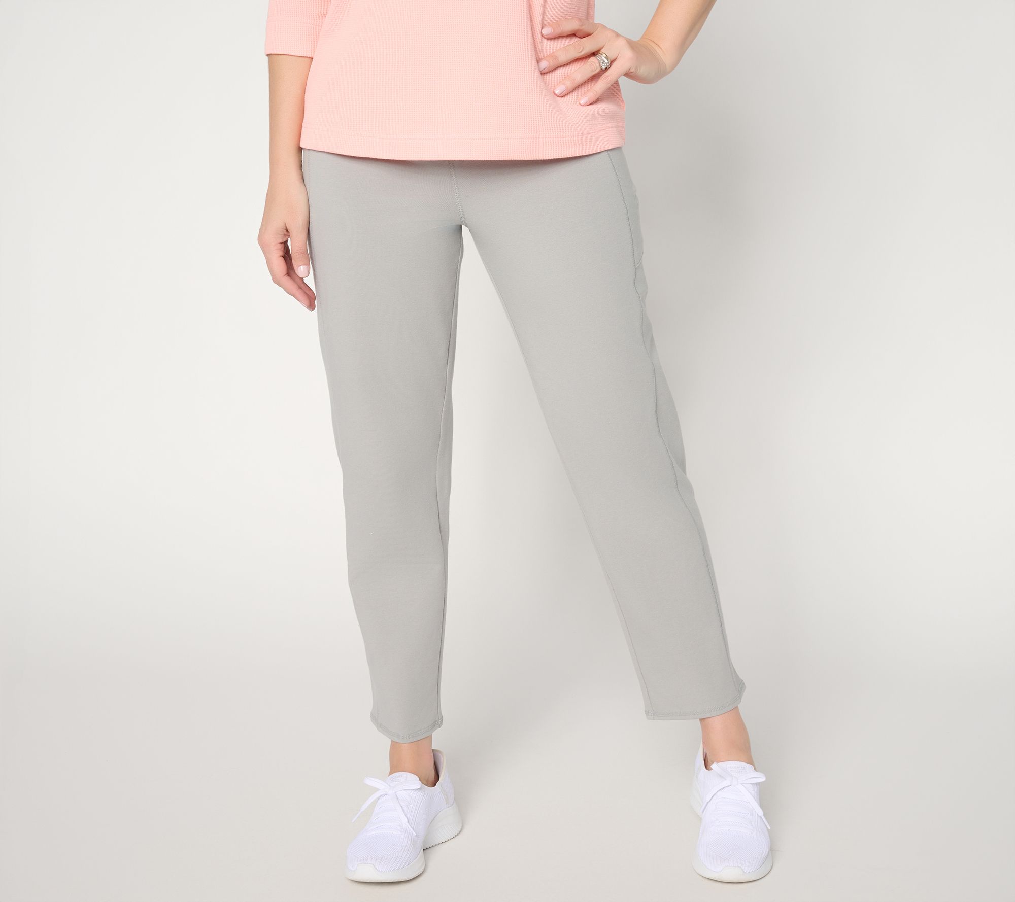 "As Is" Denim & Co. Active Reg Duo Stretch Straight Leg Ankle Pants