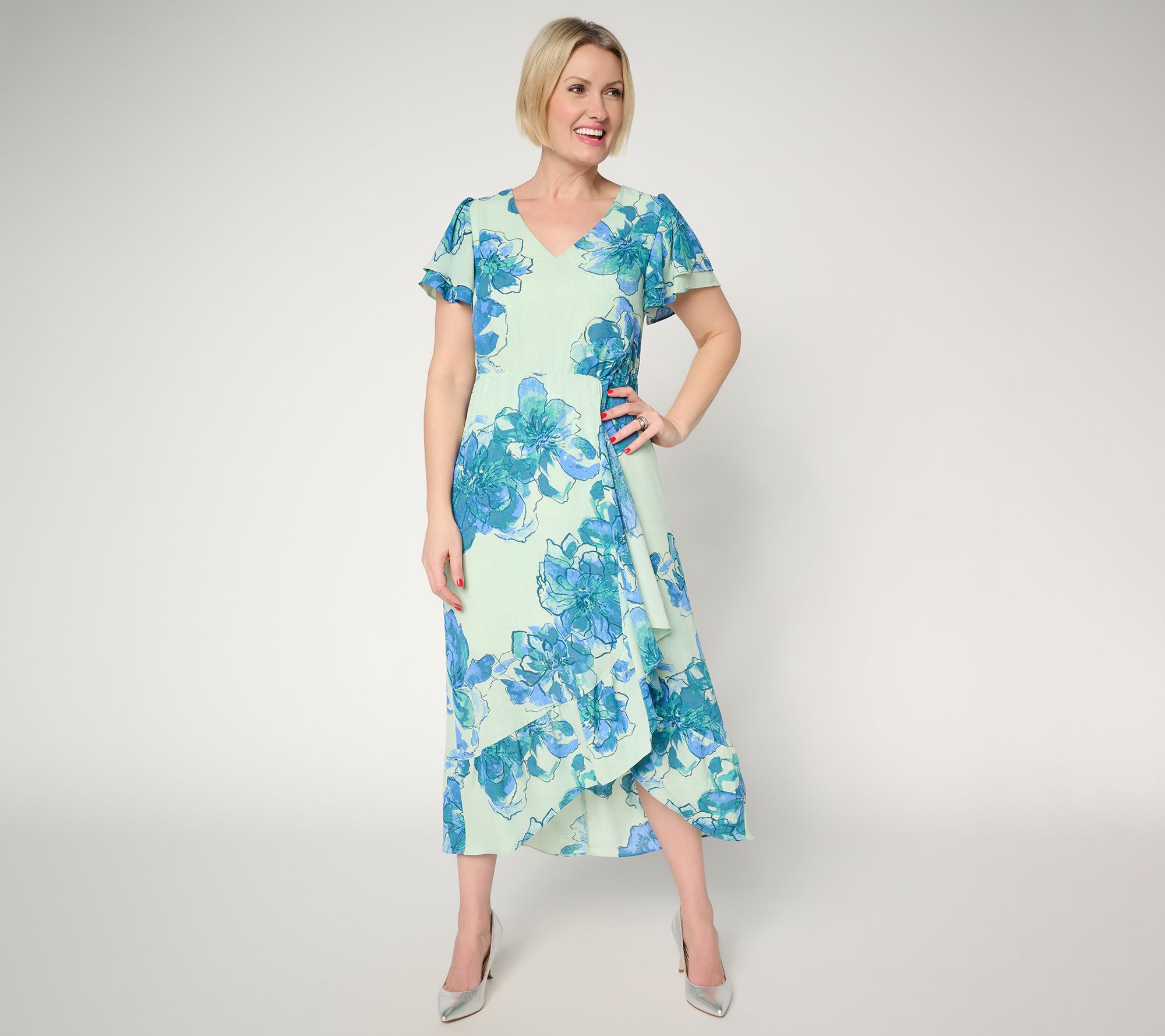 "As Is" BEAUTIFUL by Lawrence Zarian Regular Flutter Sleeve Dress