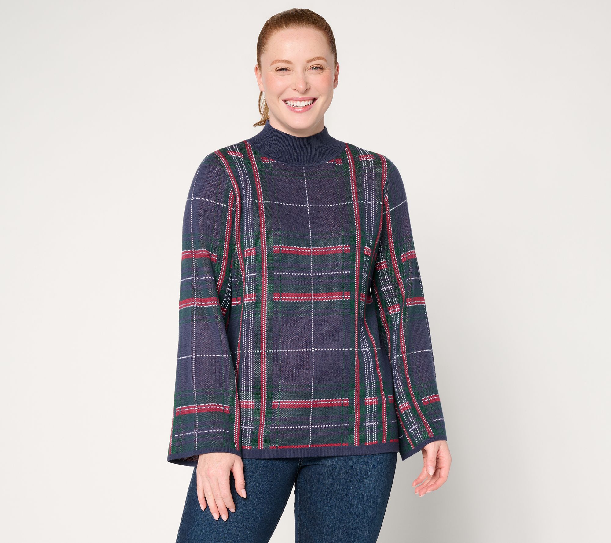 Belle by Kim Gravel Highland Tartan Plaid Sweater