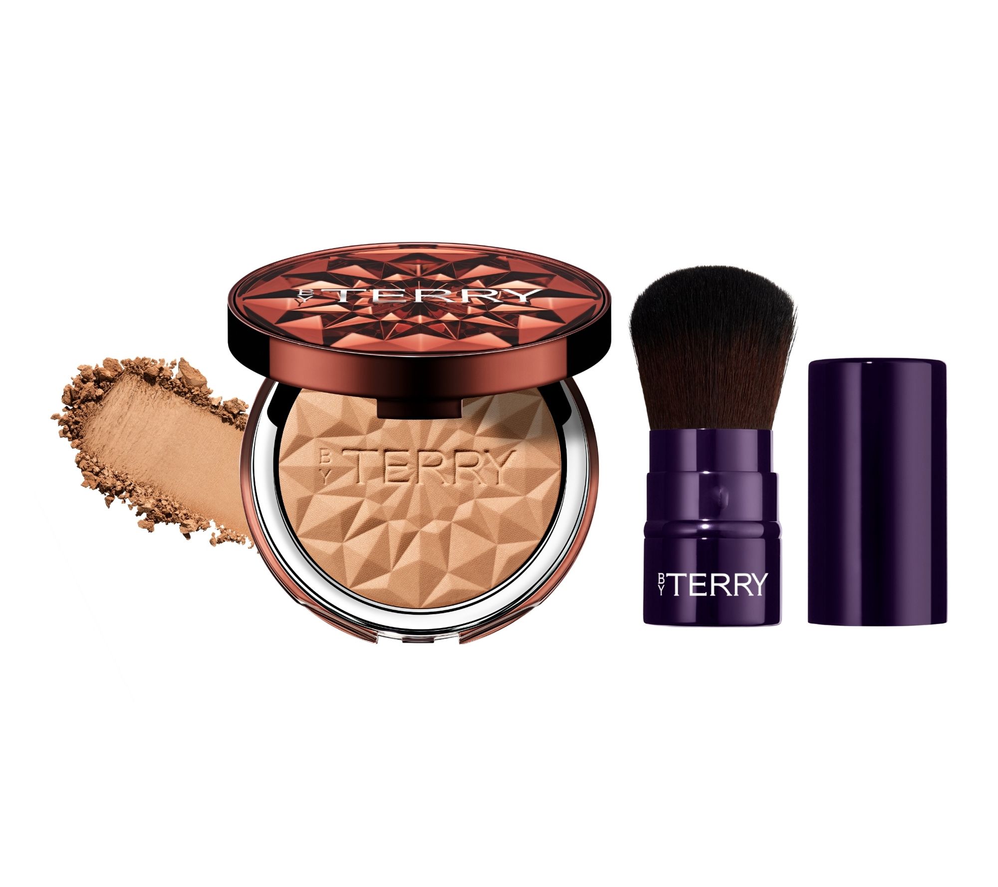 By Terry Tea to Tan Sun Powder Bronzer with Kabuki Brush