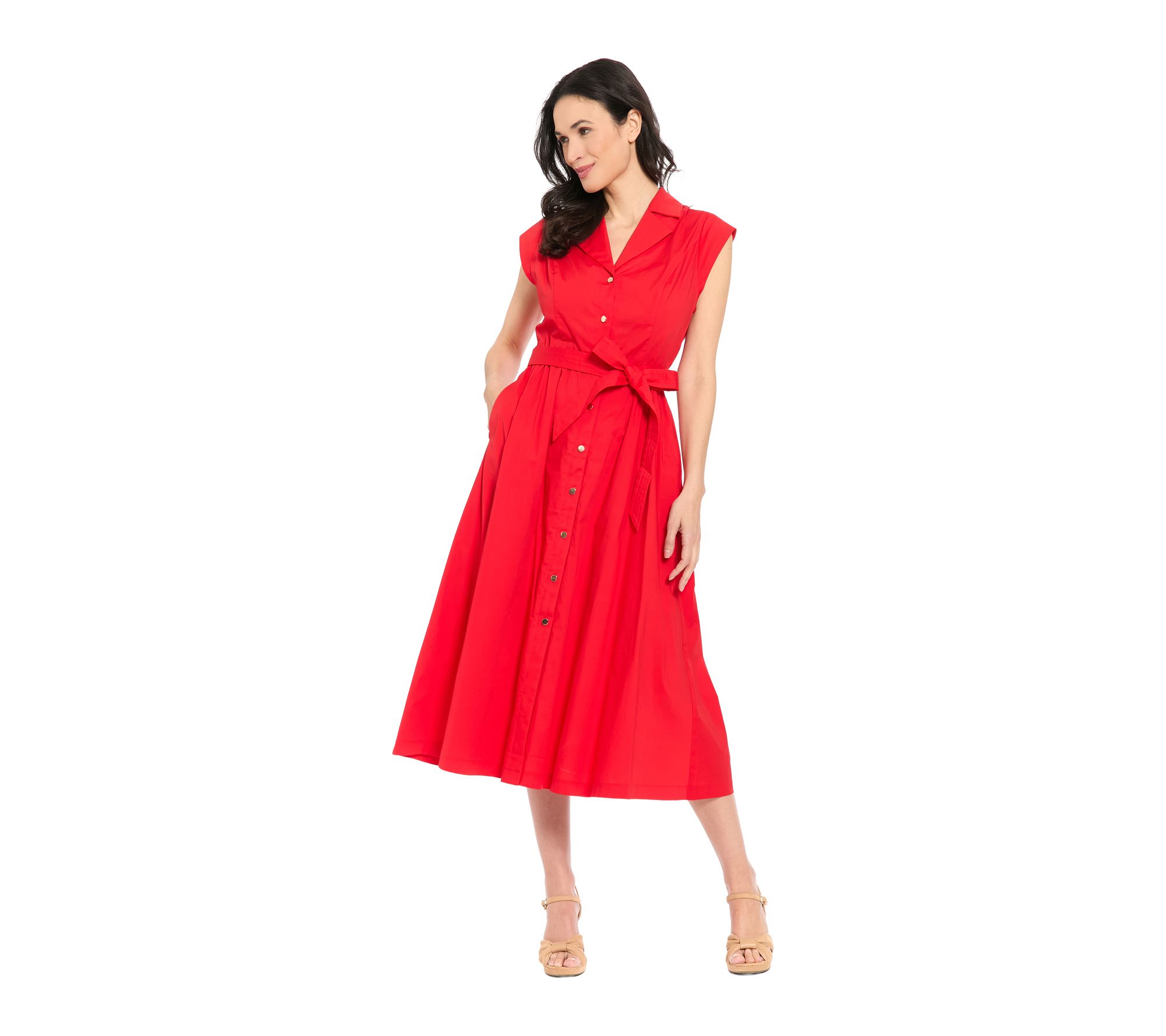  London Times Belted Shirt Dress - A747207