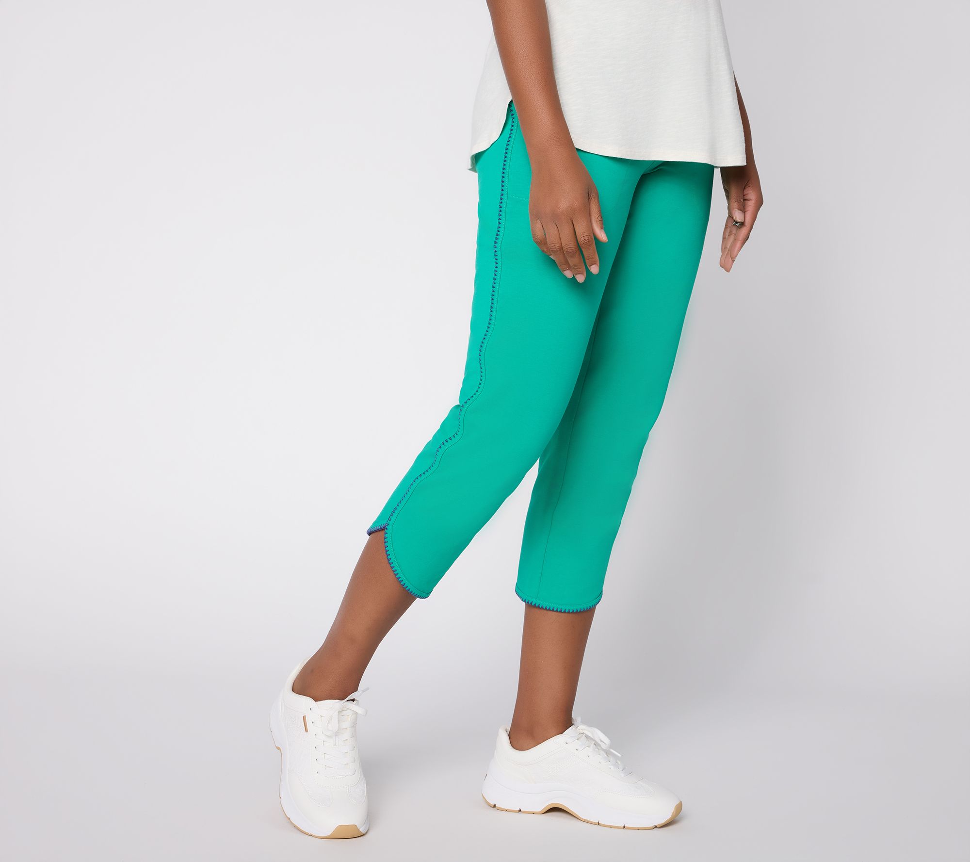 "As Is" Denim & Co. Active Regular French Terry Crop Pants