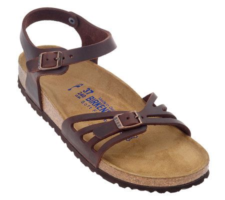 Birkenstock Leather Soft Footbed Cutout Sandals with Backstrap - Page 1 ...