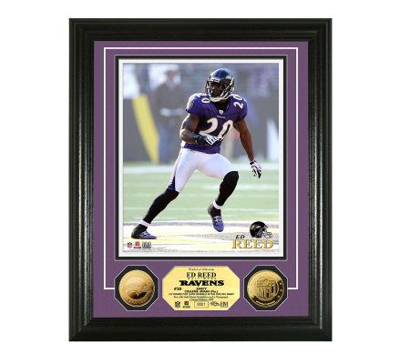 NFL Baltimore Ravens Ed Reed 24KT PhotoMint 