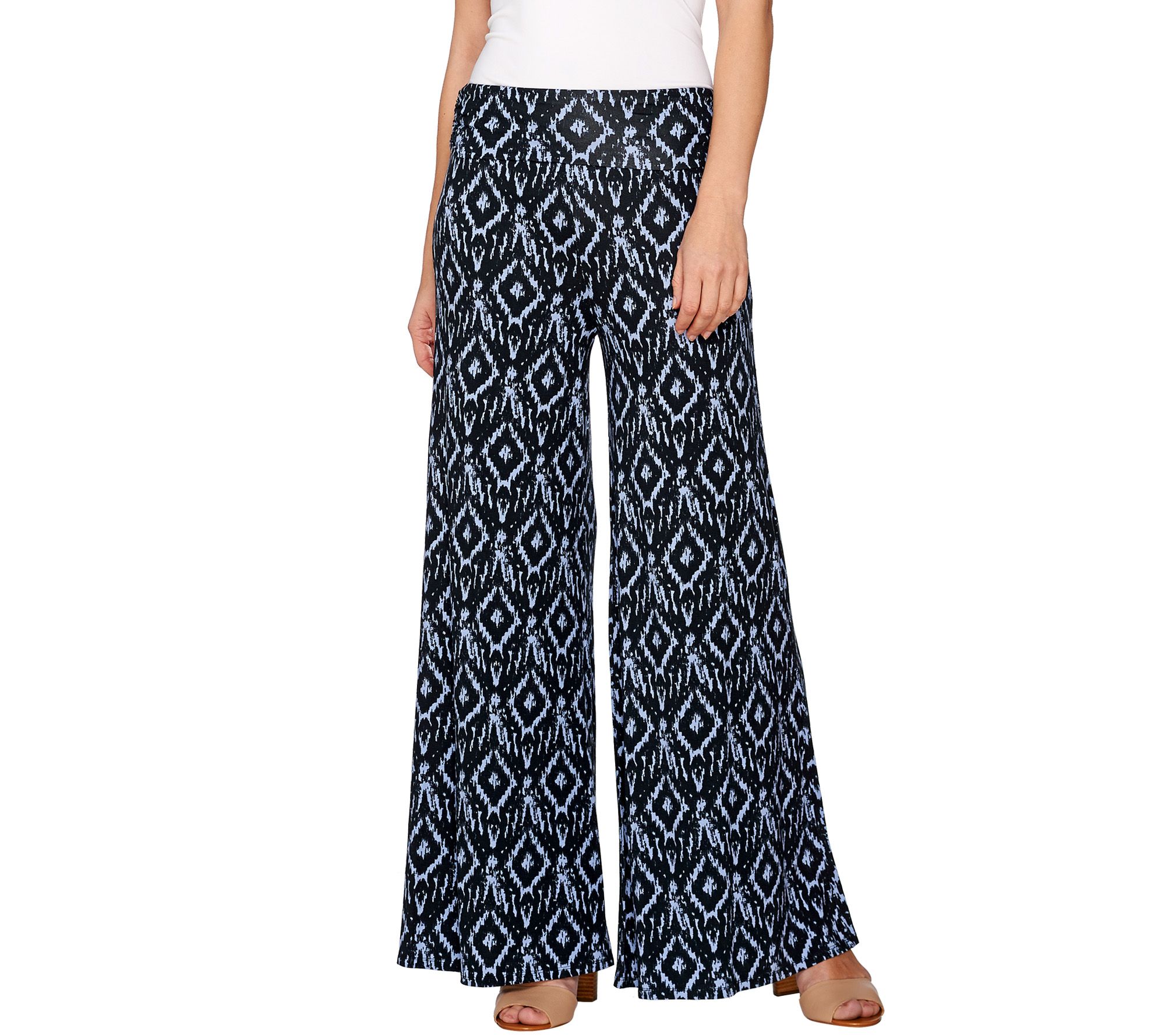 Lisa Rinna Collection Petite Ikat Printed Palazzo Pants - Page 1 — QVC.com