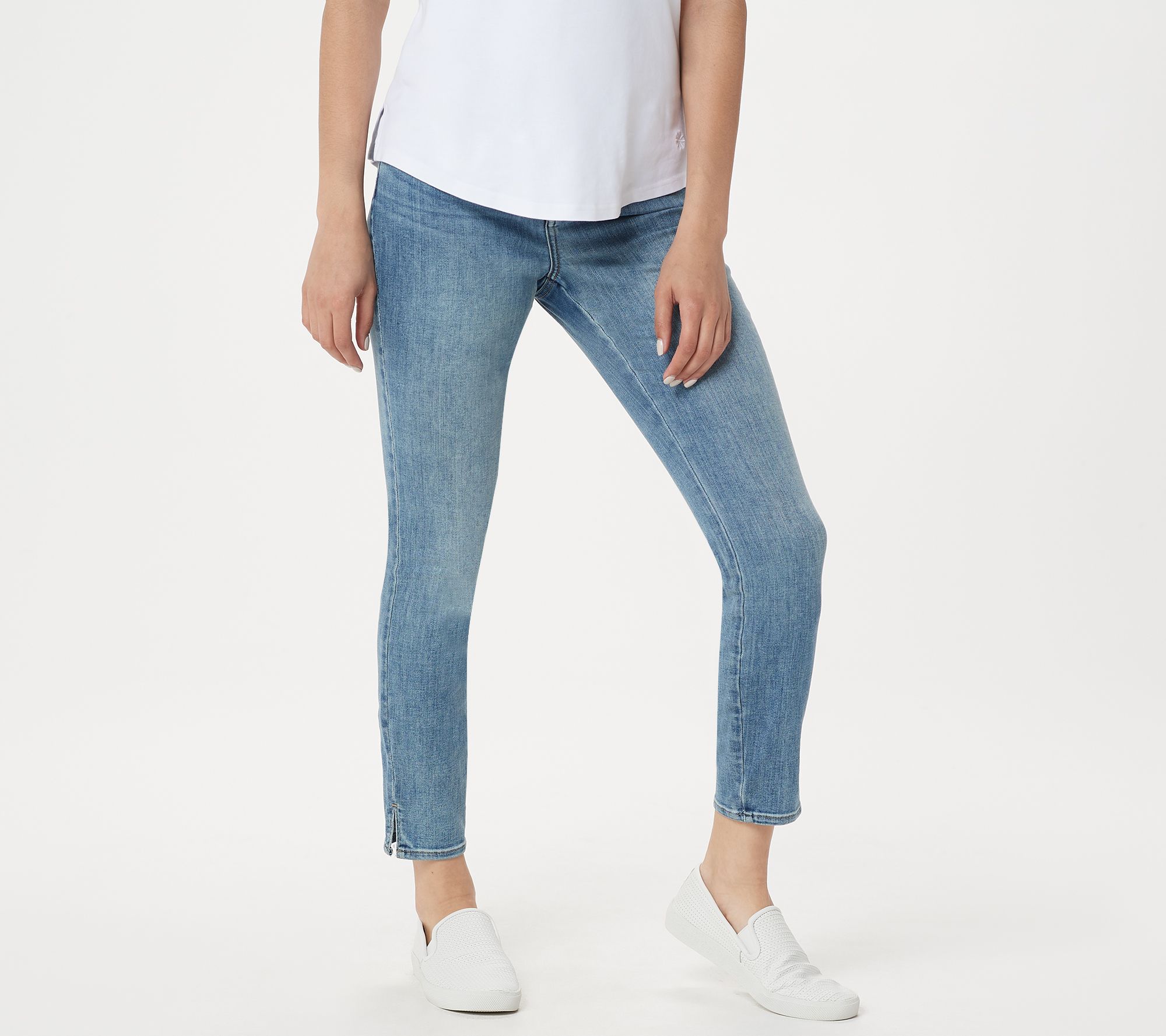 NYDJ Ami Skinny Ankle Jeans with Side Slits - Dreamstate 