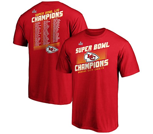 NFL Super Bowl LIV Chiefs Player Roster T-Shirt