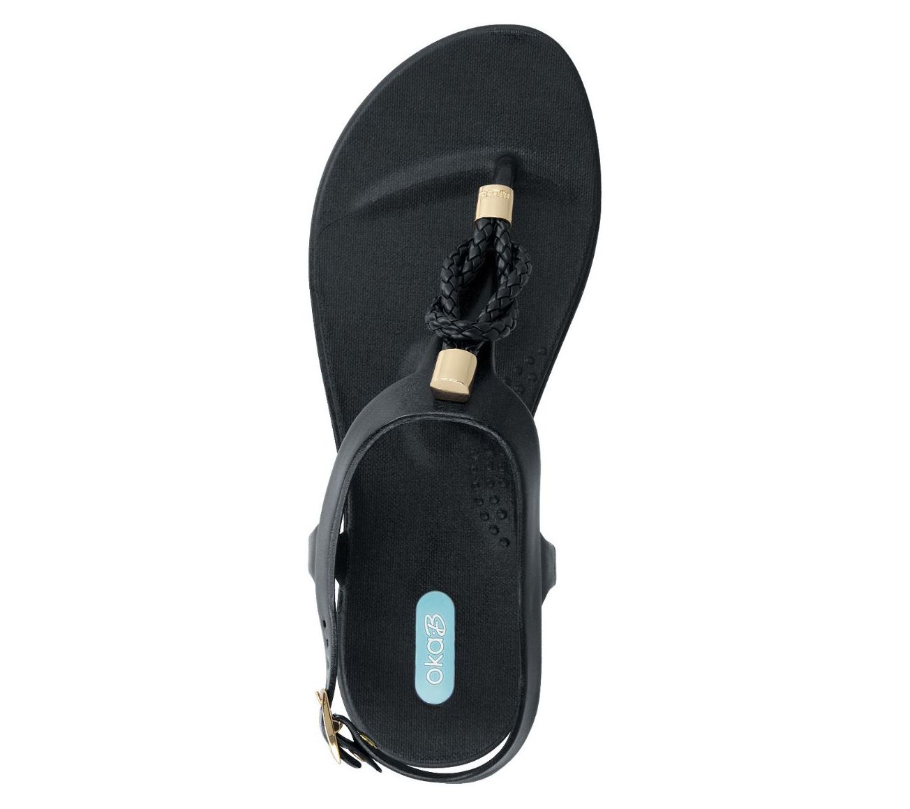 OkaB Rope Knot T-strap Sandals - Neptune - QVC.com