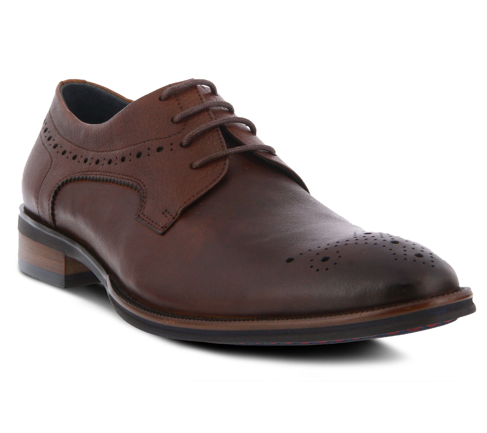 Spring Step Men's Leather Lace-Up Wingtip Oxfords - Charlie