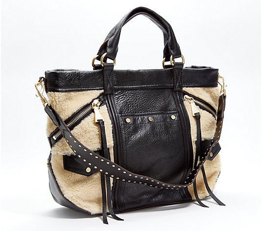 Aimee Kestenberg Leather Tote w/ Studded Strap- Fair Game